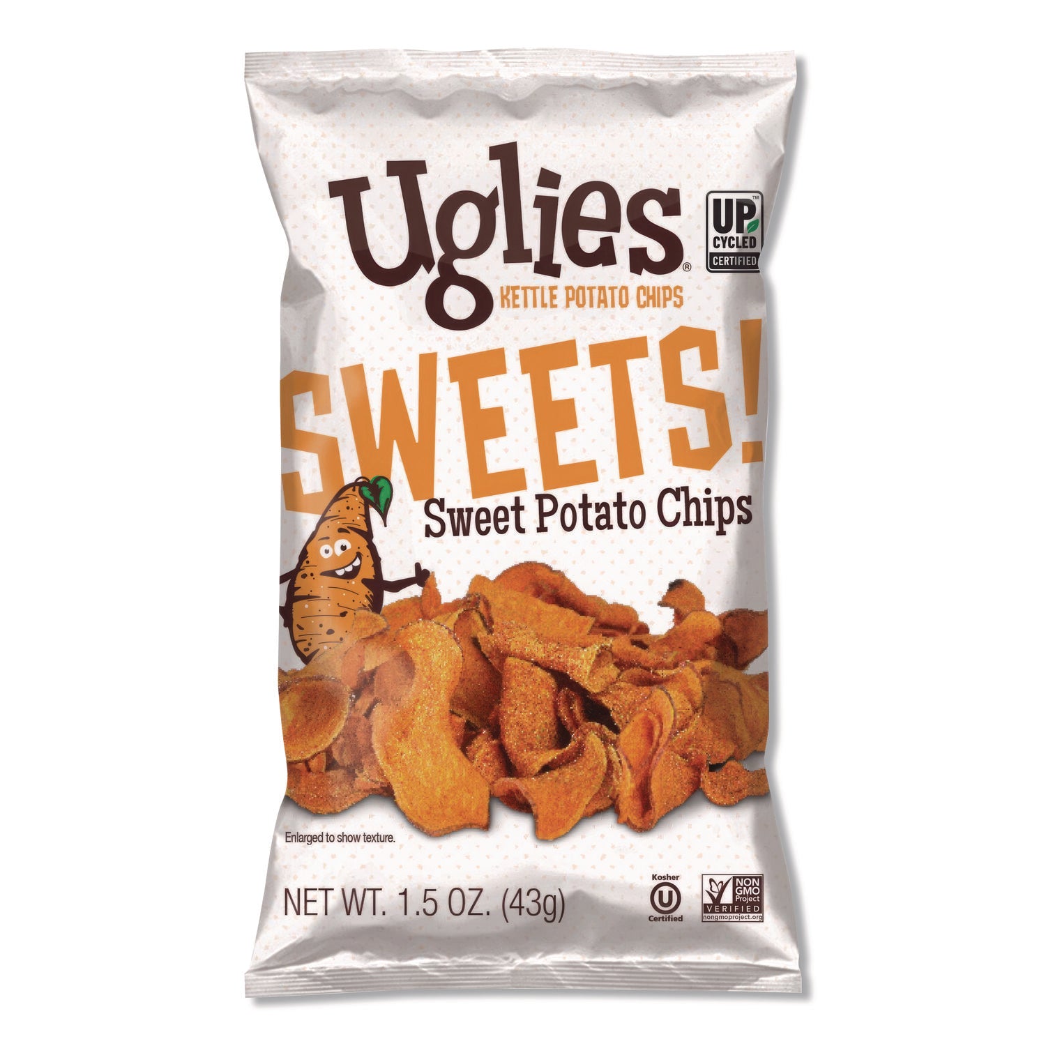 Uglies® Kettle Potato Chips, Sweet Potato, 2 oz Bags, 24/Carton