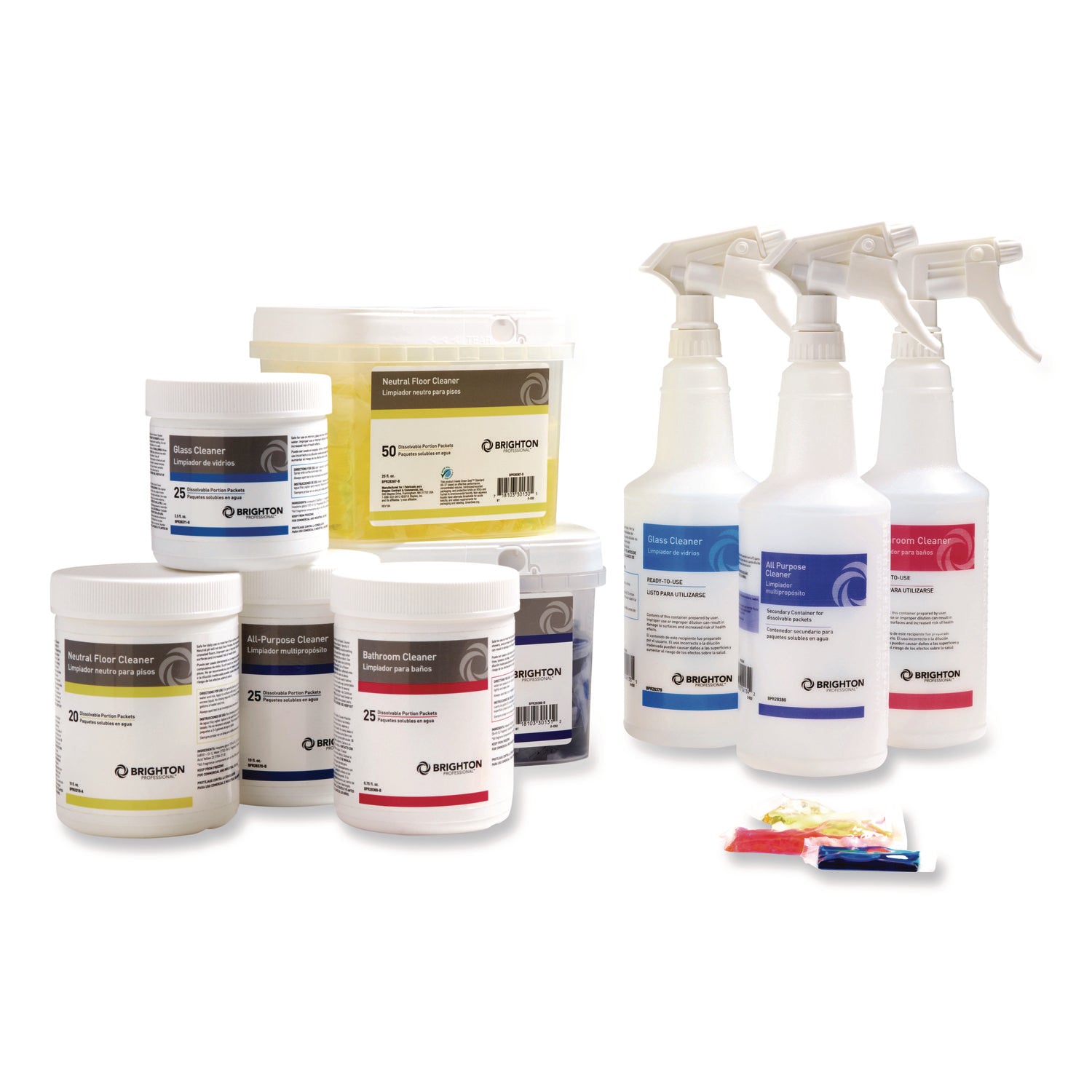 Brighton Professional™ Dissolvable Floor Cleaner Packets, Lavender Scent, 10 oz, 20/Pack