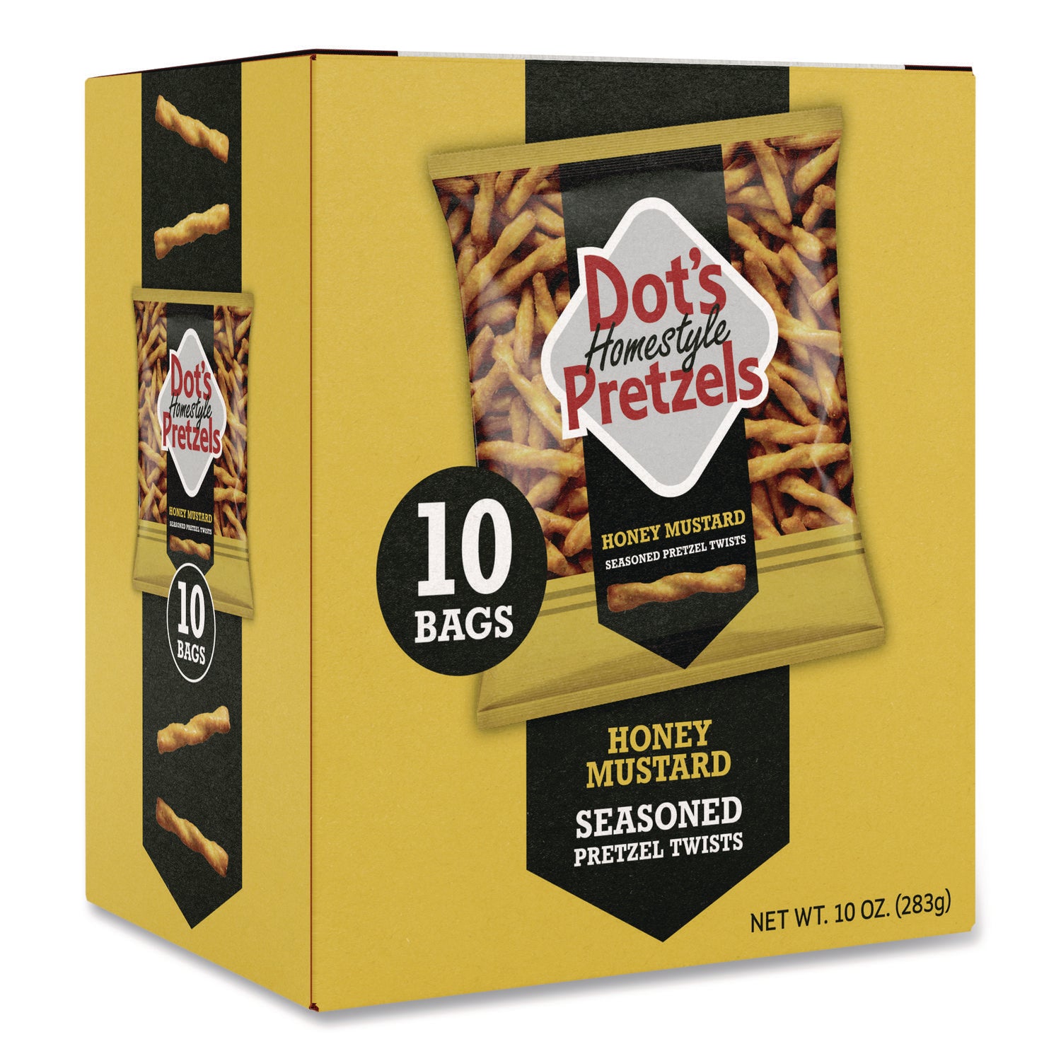 Dot's Pretzels® Honey Mustard Pretzels, 1 oz Bag, 10/Box