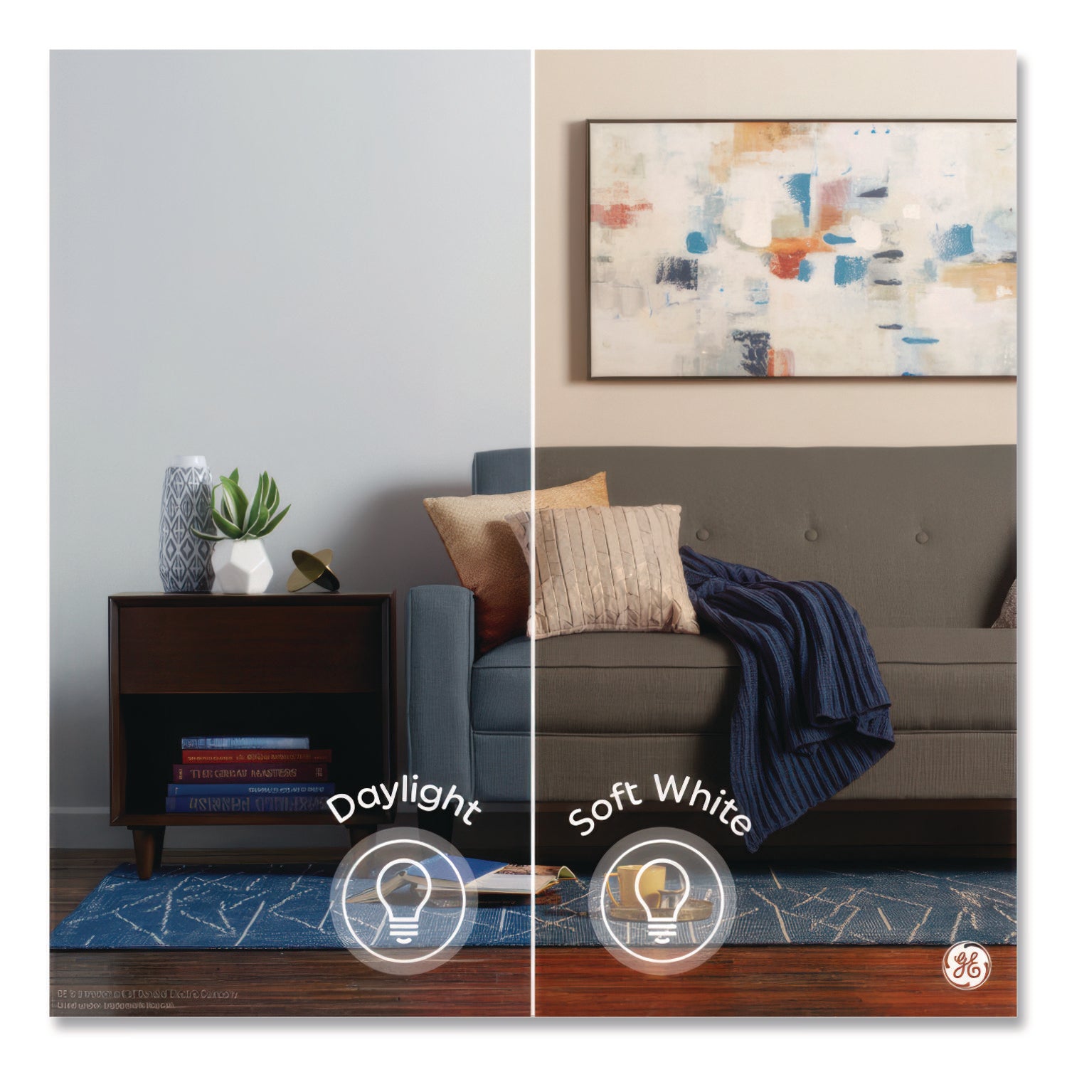 GE Classic LED SW Non-Dim A19 Light Bulb, 5.5 W, Soft White, 4/Pack