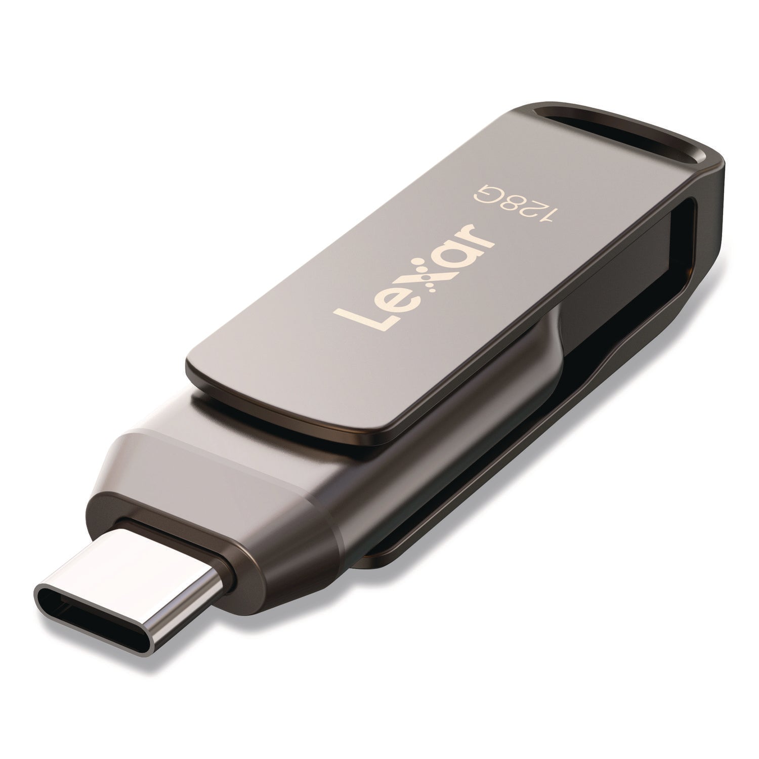Lexar™ JumpDrive D400 USB 3.1 Flash Drive, 128 GB, Titanium
