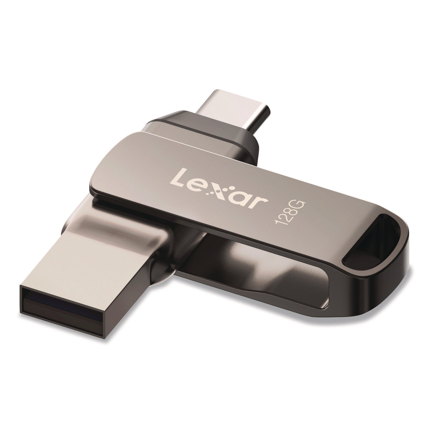 Lexar™ JumpDrive D400 USB 3.1 Flash Drive, 128 GB, Titanium