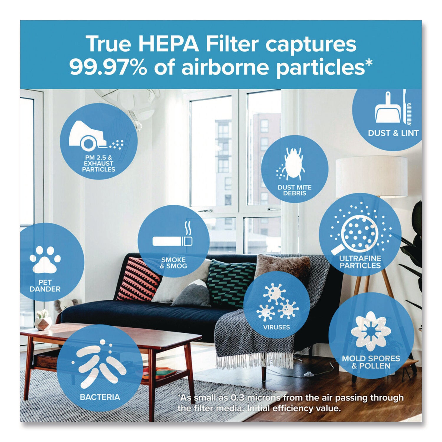 Filtrete™ True HEPA Air Purifier Filter, 12 x 6.75 x 2