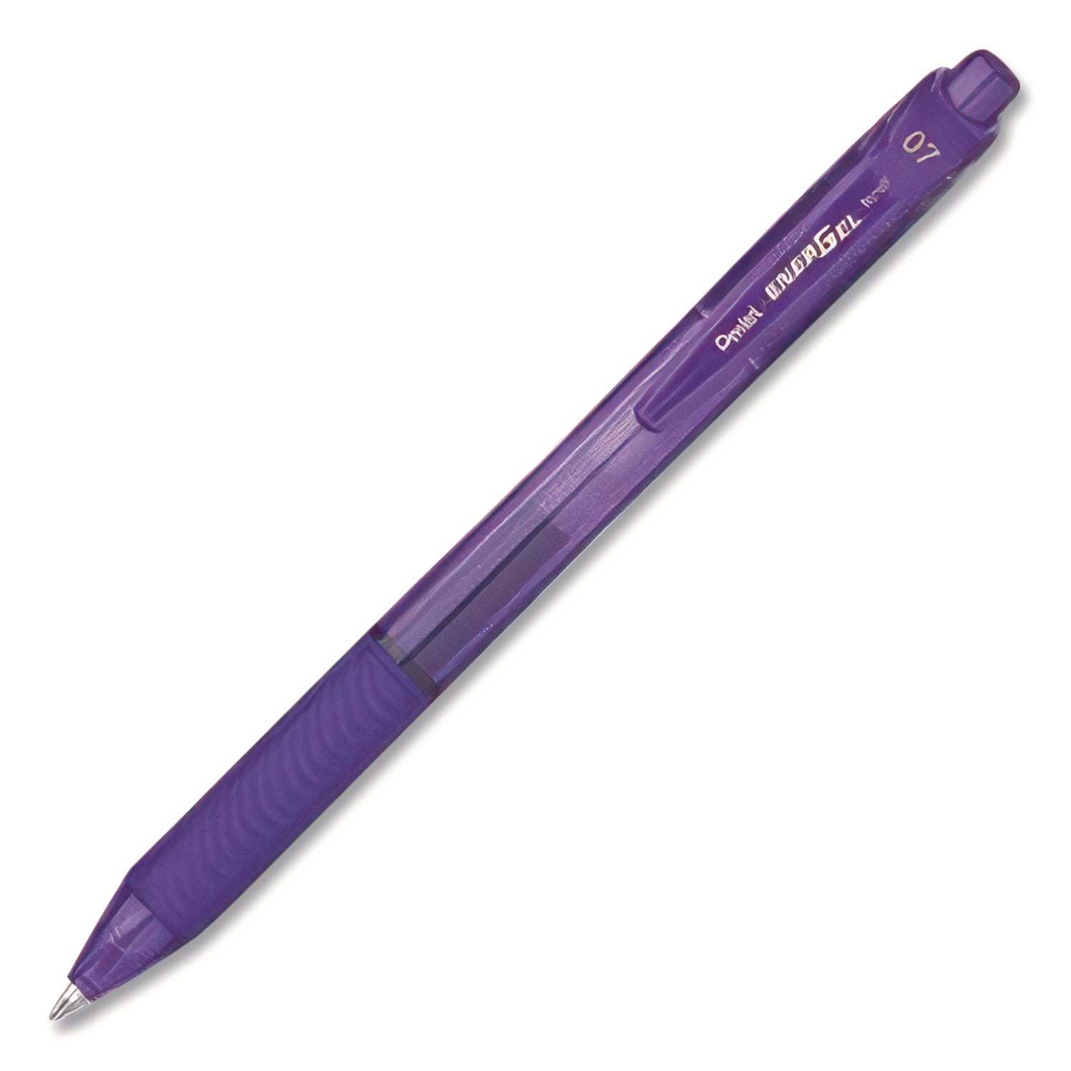 Pentel® EnerGel-X Gel Pen, Retractable, Medium 0.7 mm, Violet Ink, Translucent Violet/Violet Barrel