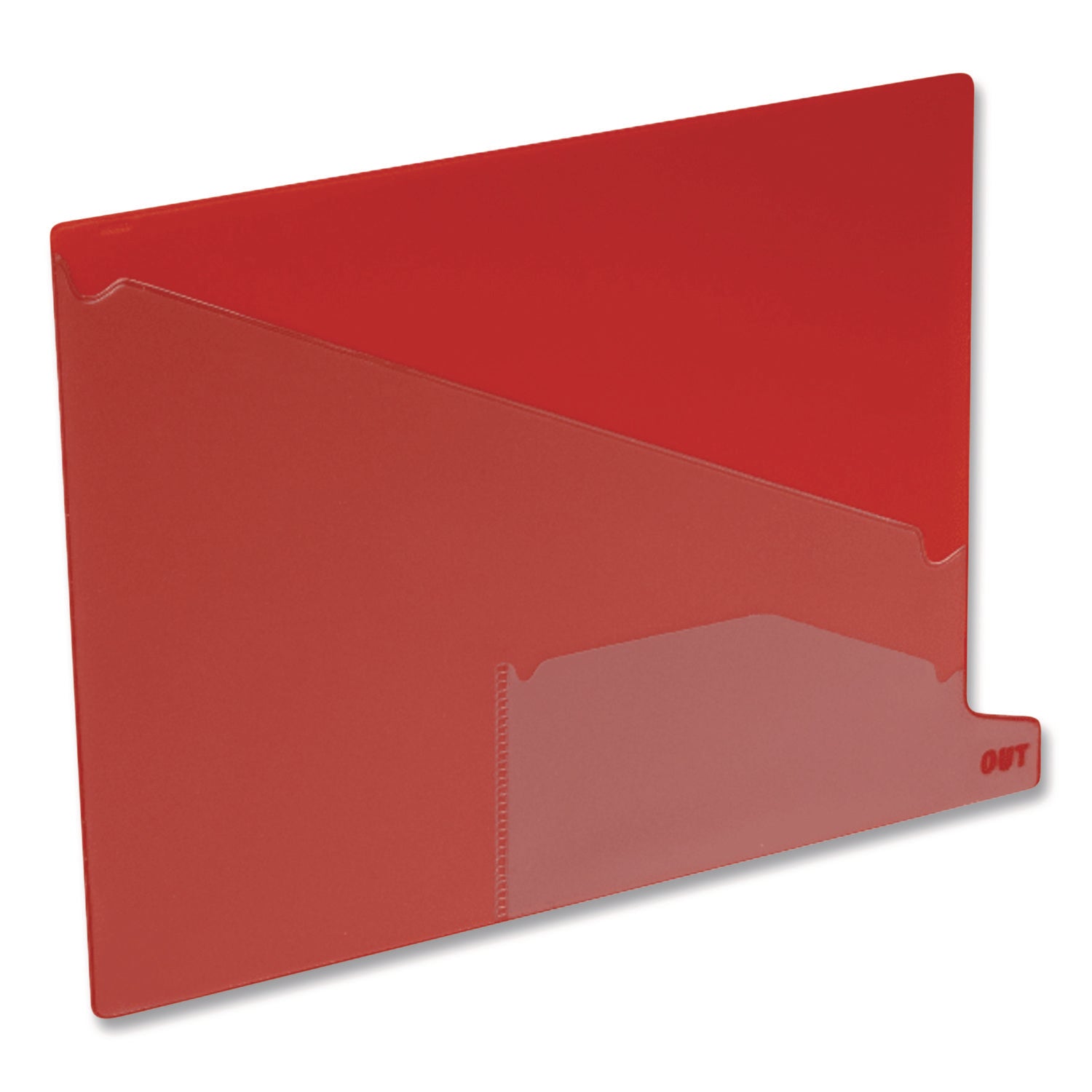 Pendaflex® Colored Poly End Tab "Out" Guides, 1/3-Cut: Bottom Position, For Letter Size Files, Red, 25/Box