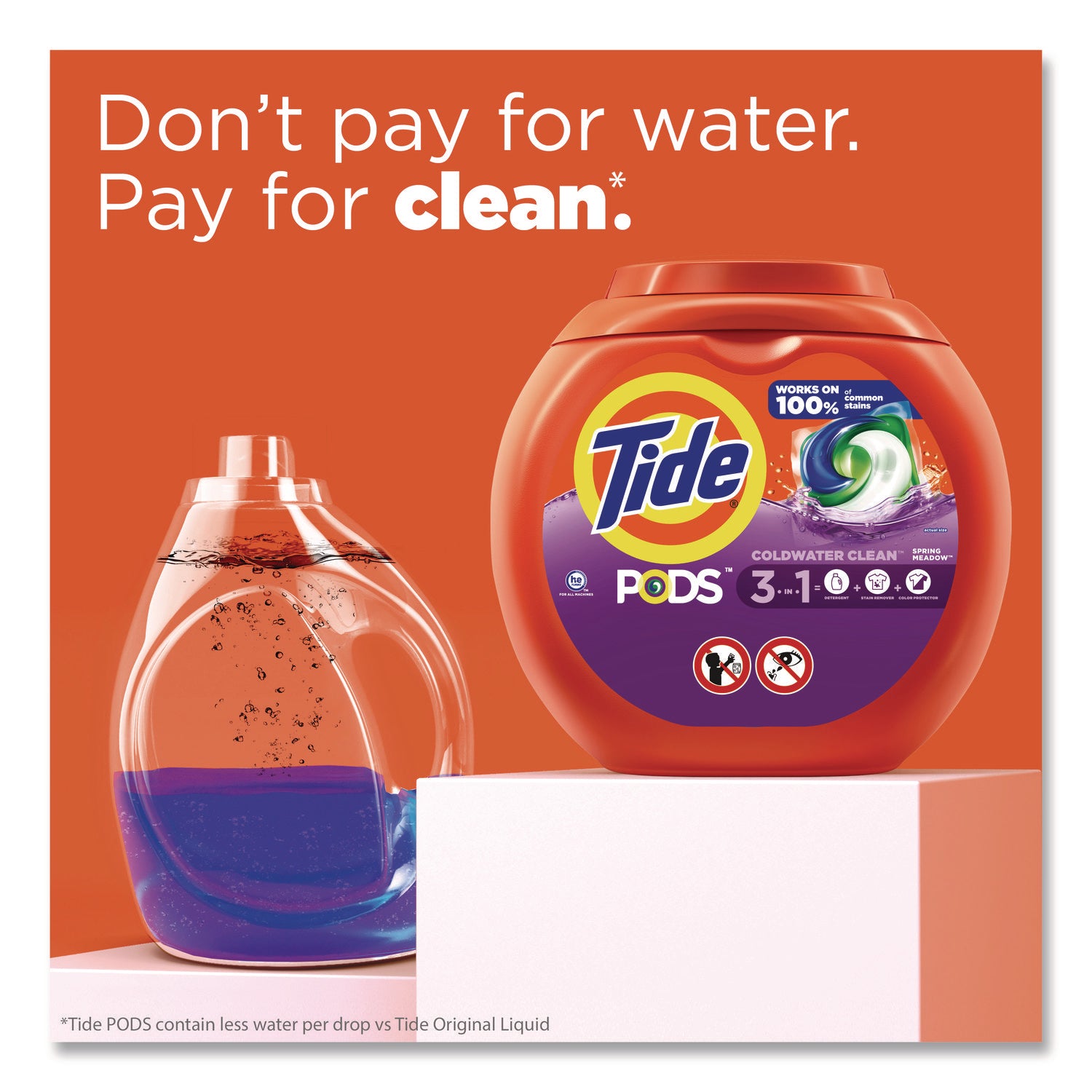 Tide® PODS Laundry Detergent, Spring Meadow, 112 Pods/Tub