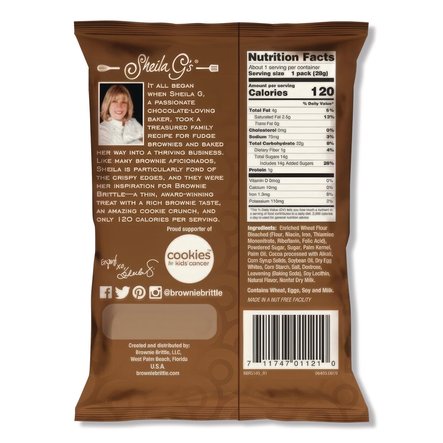 Sheila G’s™ Brownie Brittle™ Chocolate Chip Crisps, 1 oz Bag, 6/Pack