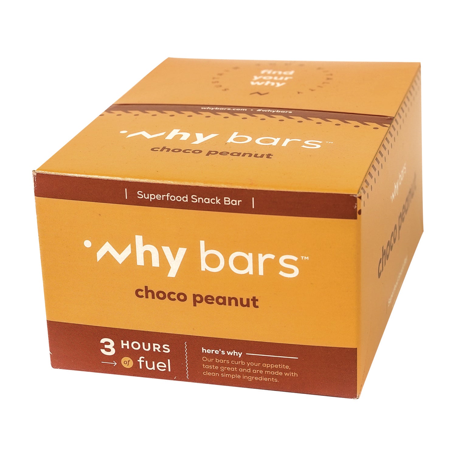 Why Bars™ Superfood Snack Bar, Choco Peanut, 2.04 oz Bar, 12/Box