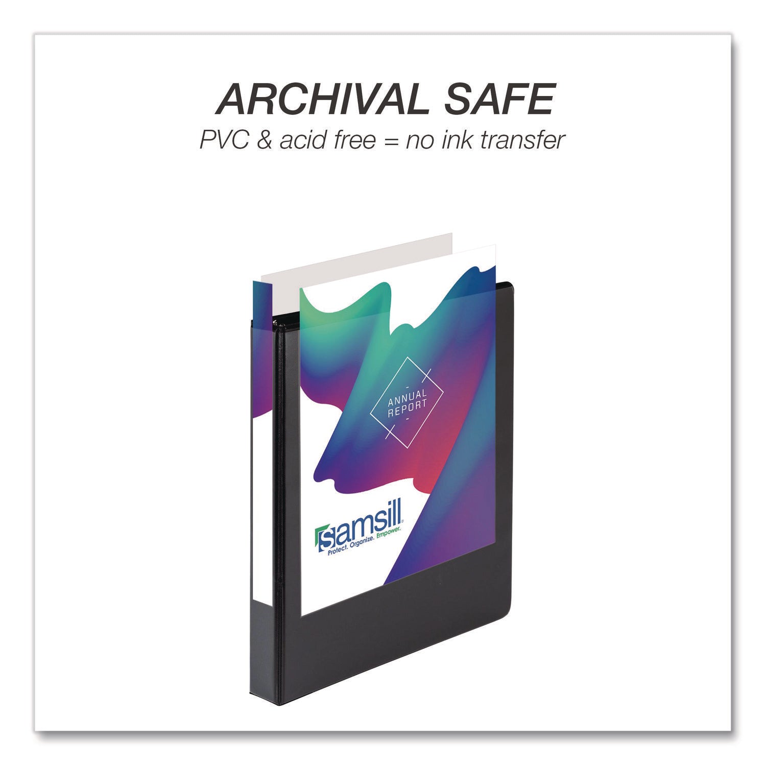 Samsill® Durable D-Ring View Binders, 3 Rings, 1" Capacity, 11.5" x 8.5", Black, 4/Pack