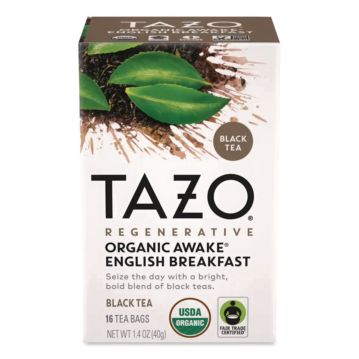 Tazo® Tea Bags, Organic Awake English Breakfast, 16/Box