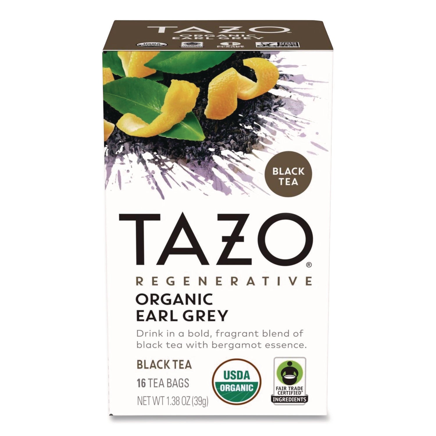 Tazo® Tea Bags, Organic Earl Grey, 16/Box