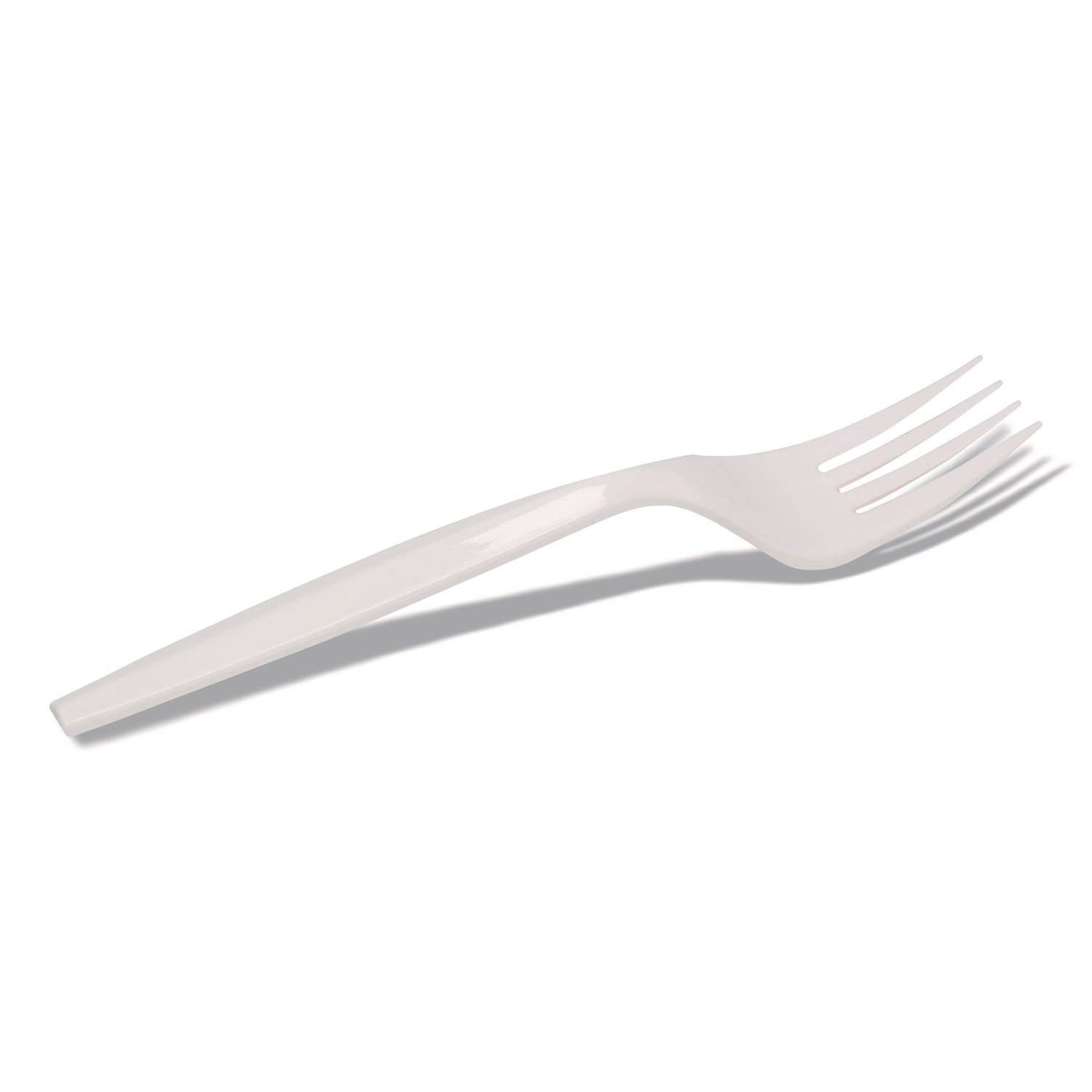 Dixie® Mediumweight Polypropylene Cutlery, Individually Wrapped, Fork, Plastic, White, 1,000/Carton