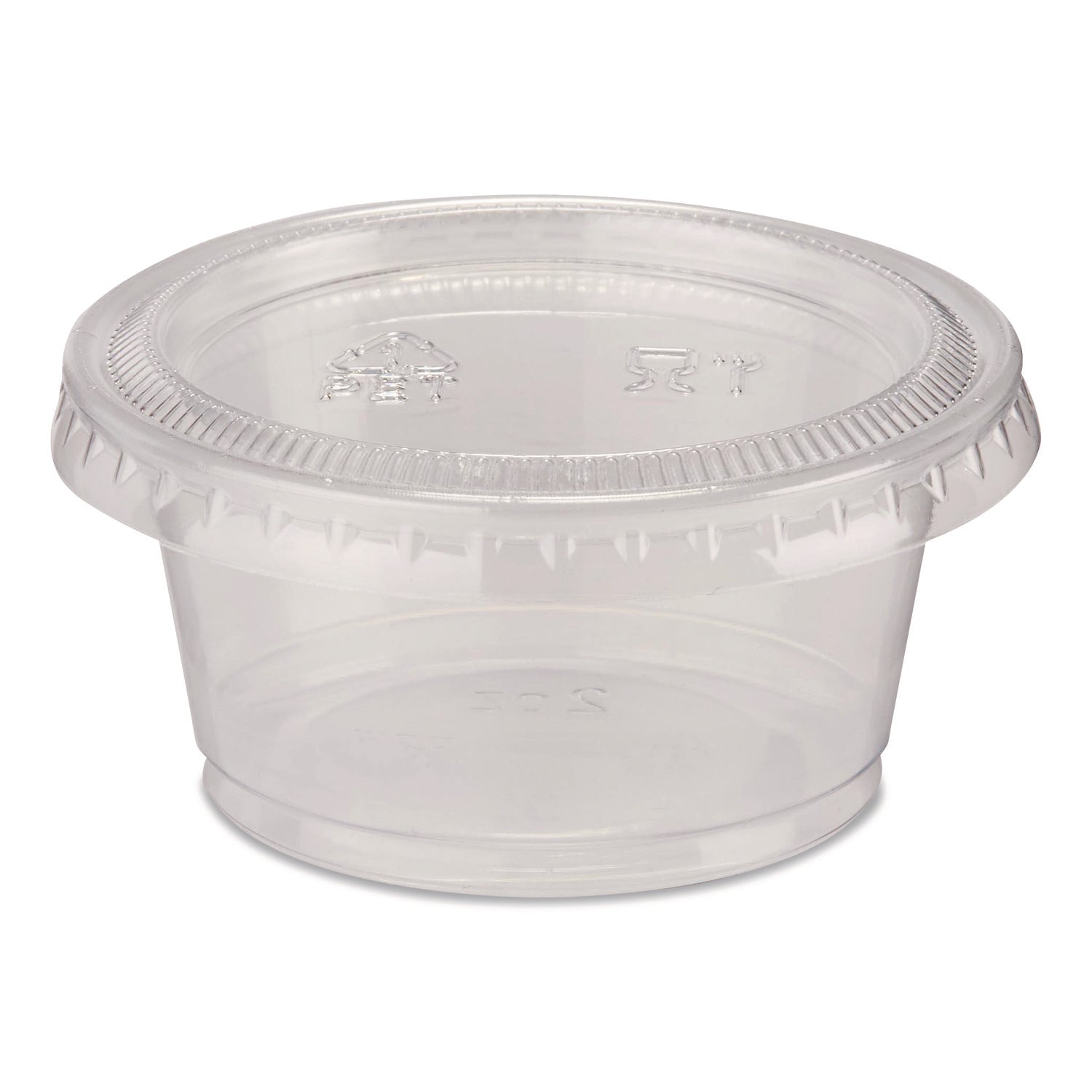 Dixie® Plastic Portion Cup Lid, Fits 1.5 oz to 2 oz Cups, Clear, 100/Sleeve, 24 Sleeves/Carton