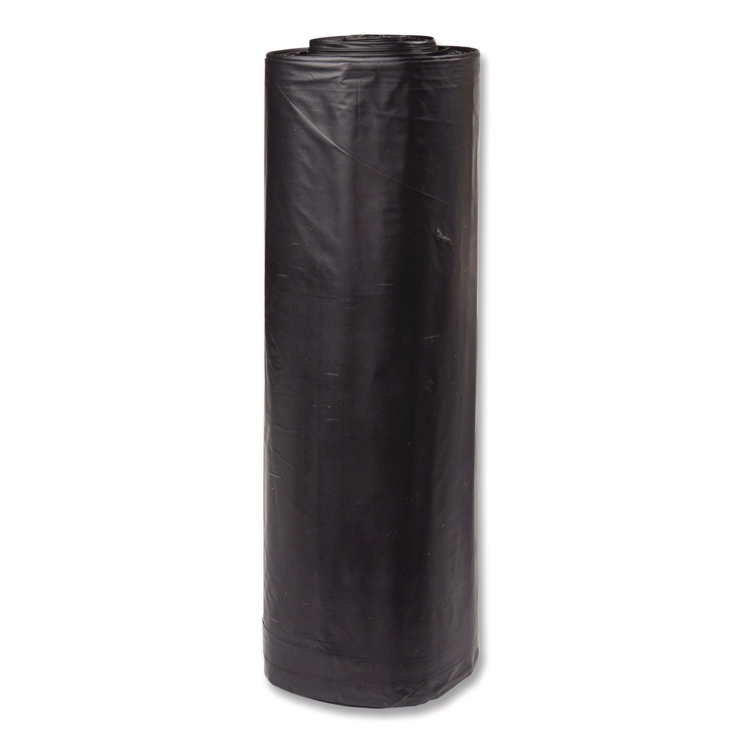 Inteplast Group Low-Density Commercial Can Liners, 60 gal, 1.15 mil, 38 x 58, Black, Interleaved Roll, 25 Bags/Roll, 4 Rolls/Carton