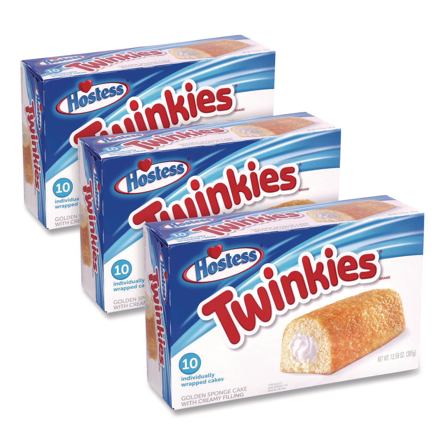 Hostess® Twinkies, Vanilla, 1.36 oz Individually Wrapped, 10/Pack, 3 Packs/Carton