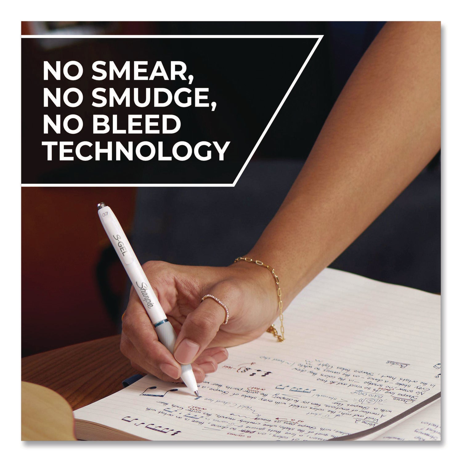 Sharpie® S-Gel™ S-Gel Fashion Barrel Gel Pen, Retractable, Medium 0.7 mm, Assorted Ink, White Barrel, 8/Pack