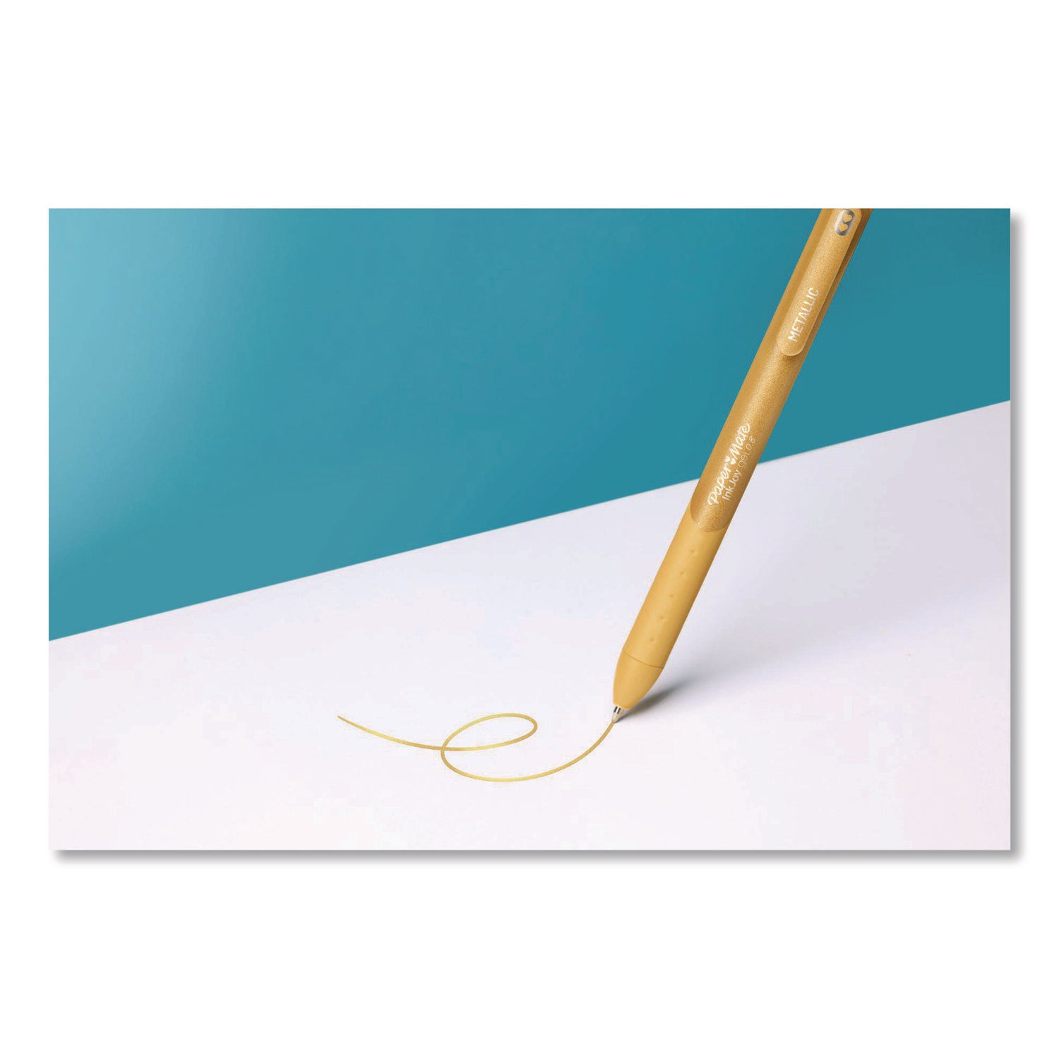 Paper Mate® InkJoy Metallic Gel Pen, Retractable, Medium 0.8 mm, Assorted Ink, Assorted Barrel, 10/Pack