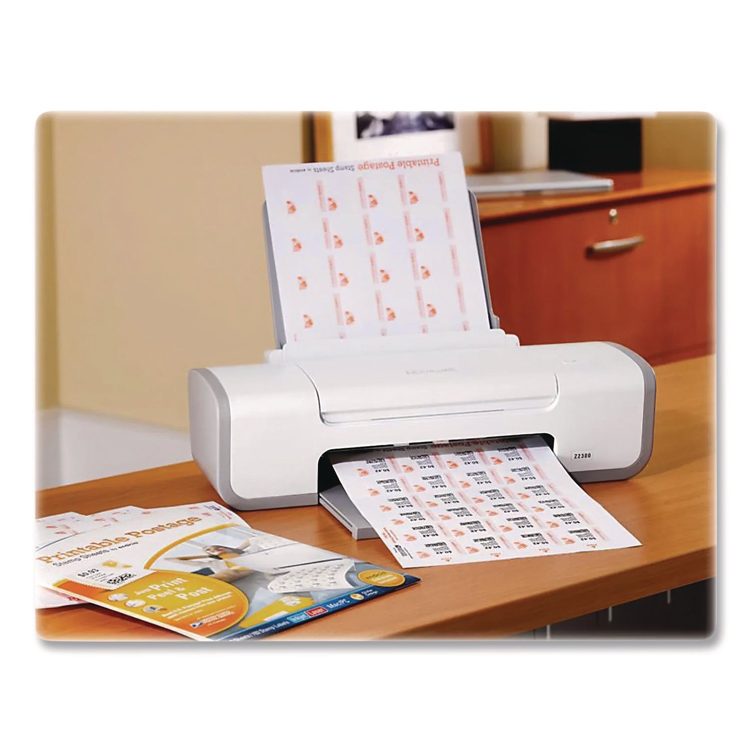 DYMO® Printable Postage Stamp Sheets, White, 24 Labels/Sheet, 8 Sheets, 192 Labels/Pack