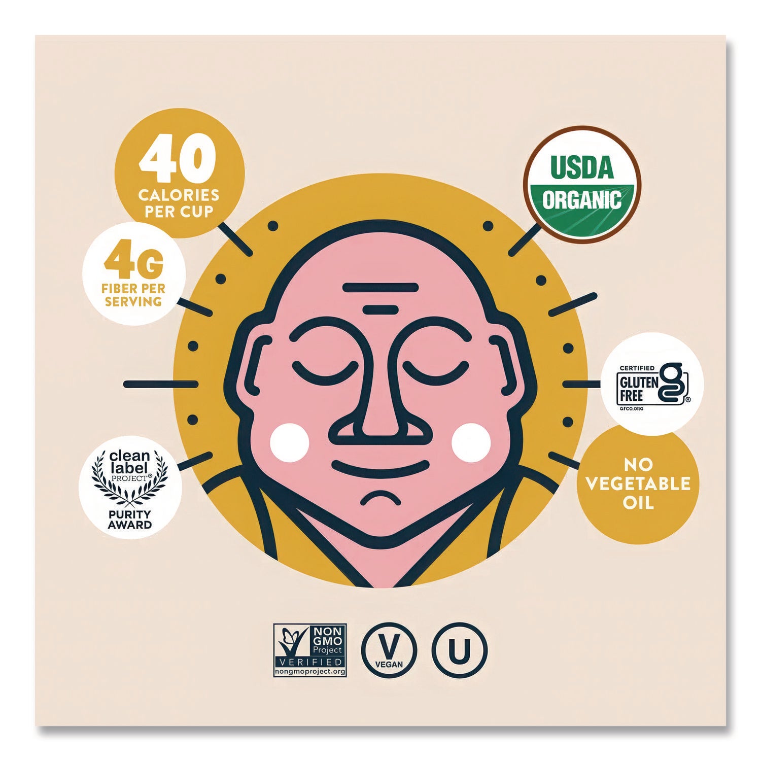 LesserEvil® Snack Organic Himalayan Gold Popcorn, 0.88 oz Bag, 18/Carton