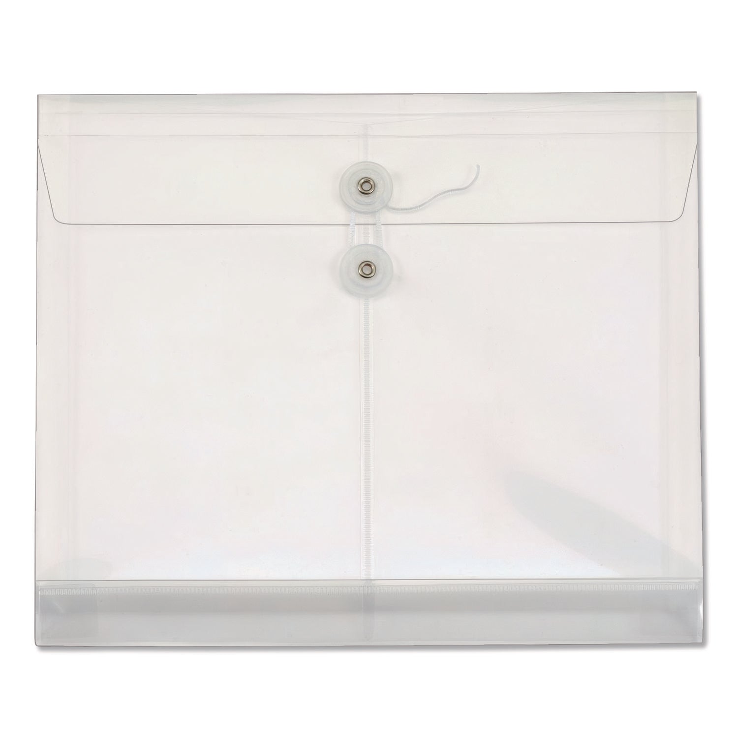 Pendaflex® Poly String and Button Envelope, 1.25" Expansion, String/Button Closure, 13" x 10", Clear, 5/Pack