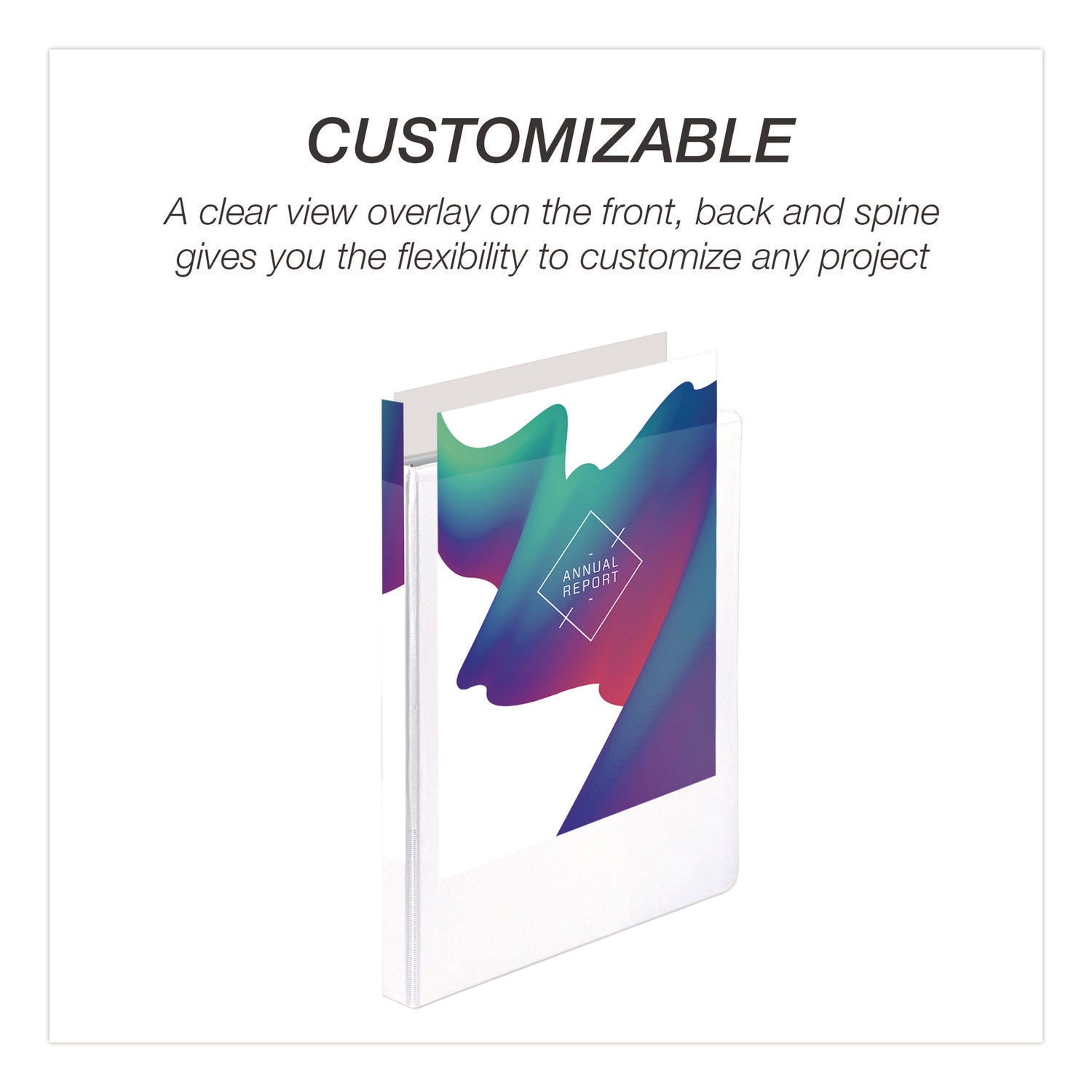 Samsill® Economy Round Ring View Binders, 3 Rings, 0.5" Capacity, 11.5 x 8.5, White, 12/Carton