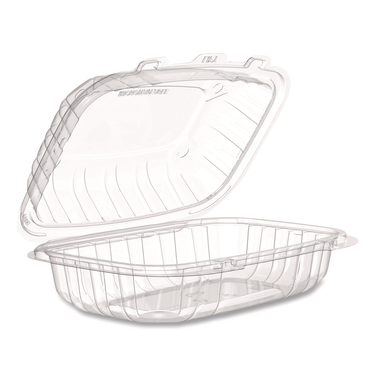 Dart® Microwaveable Hinged Containers, 6.5 x 9 x 3, Clear, Plastic, 300/Carton
