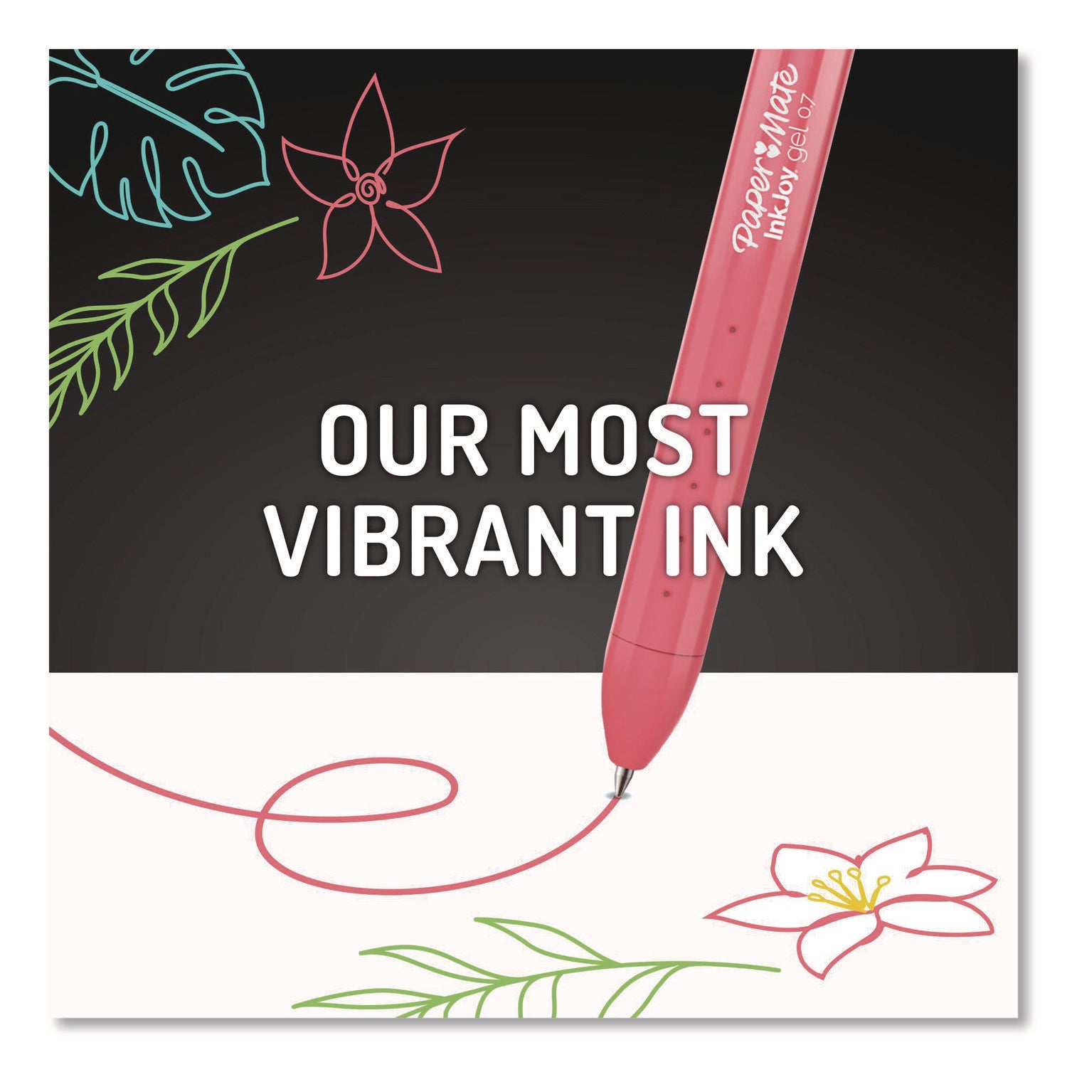 Paper Mate® InkJoy Gel Bright Gel Pen, Retractable, Medium 0.7 mm, Assorted Ink, Assorted Barrel, 10/Pack