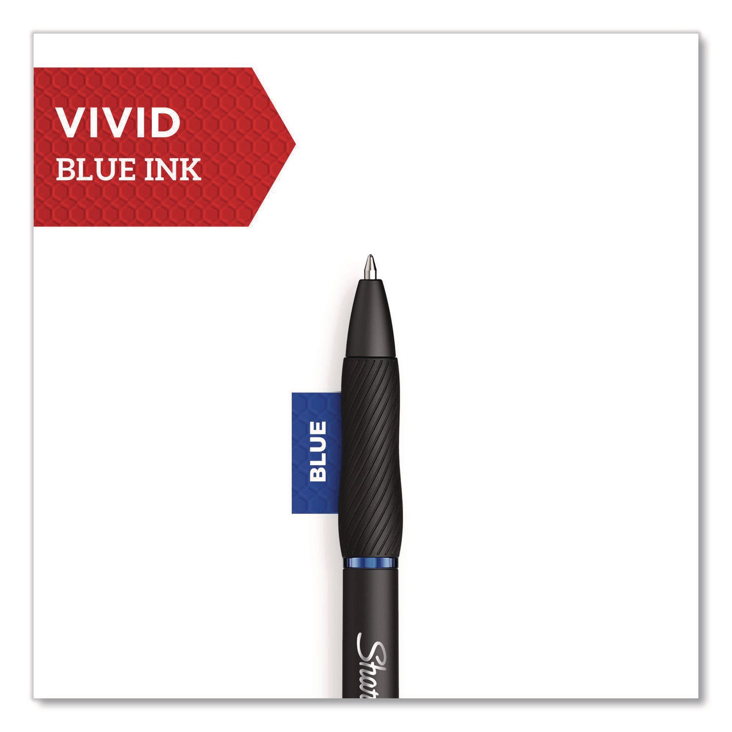 Sharpie® S-Gel™ Sharpie S-Gel Gel Pen, Retractable, Medium 0.7 mm, Blue Ink, Black Barrel, 36/Pack