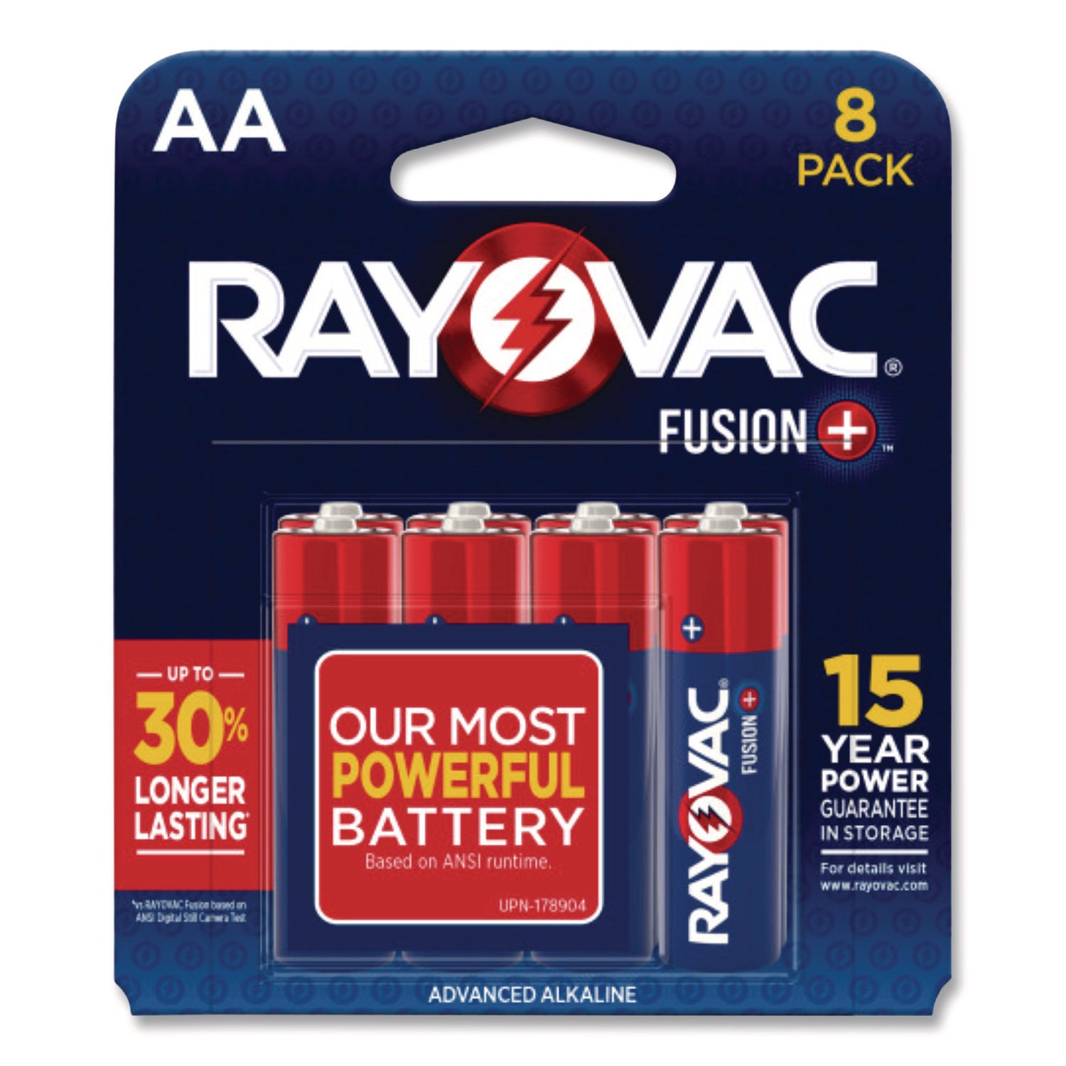 Rayovac® Fusion Performance Alkaline AA Batteries, 8/Pack