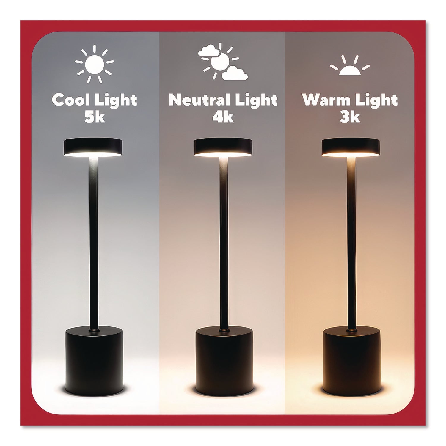 TRU RED™ LED Desk Lamp, Candlestick Neck, 13.5" High, Black