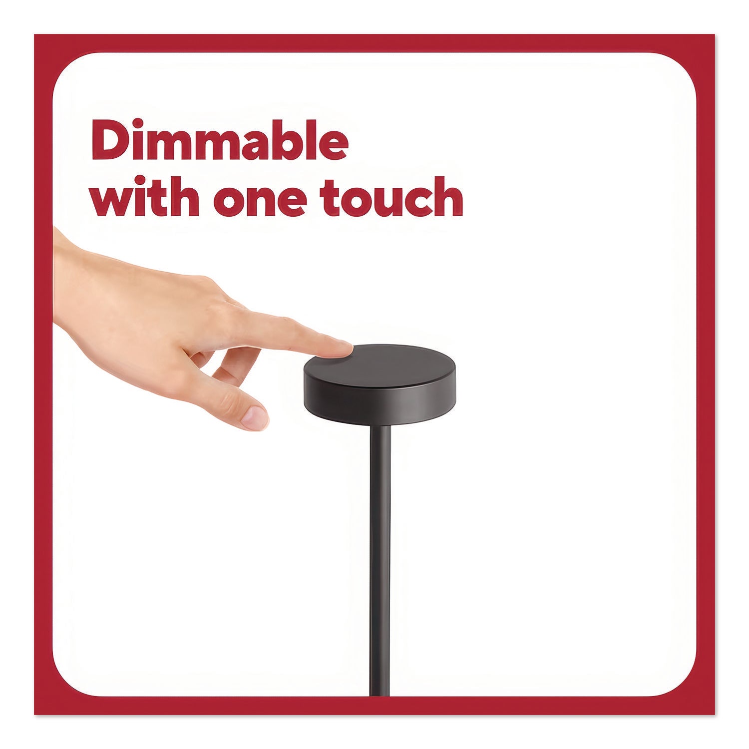 TRU RED™ LED Desk Lamp, Candlestick Neck, 13.5" High, Black