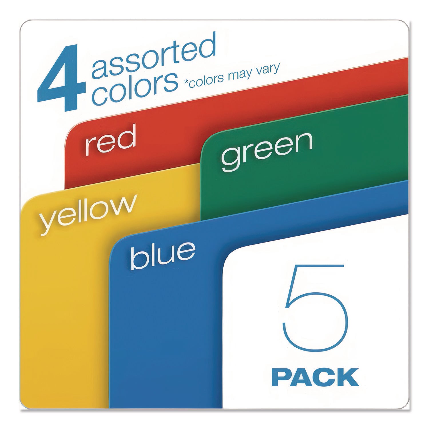 Pendaflex® Heavy Duty Reinforced File Pocket, 3.5" Expansion, Letter Size, Randomly Assorted Colors, 5/Box