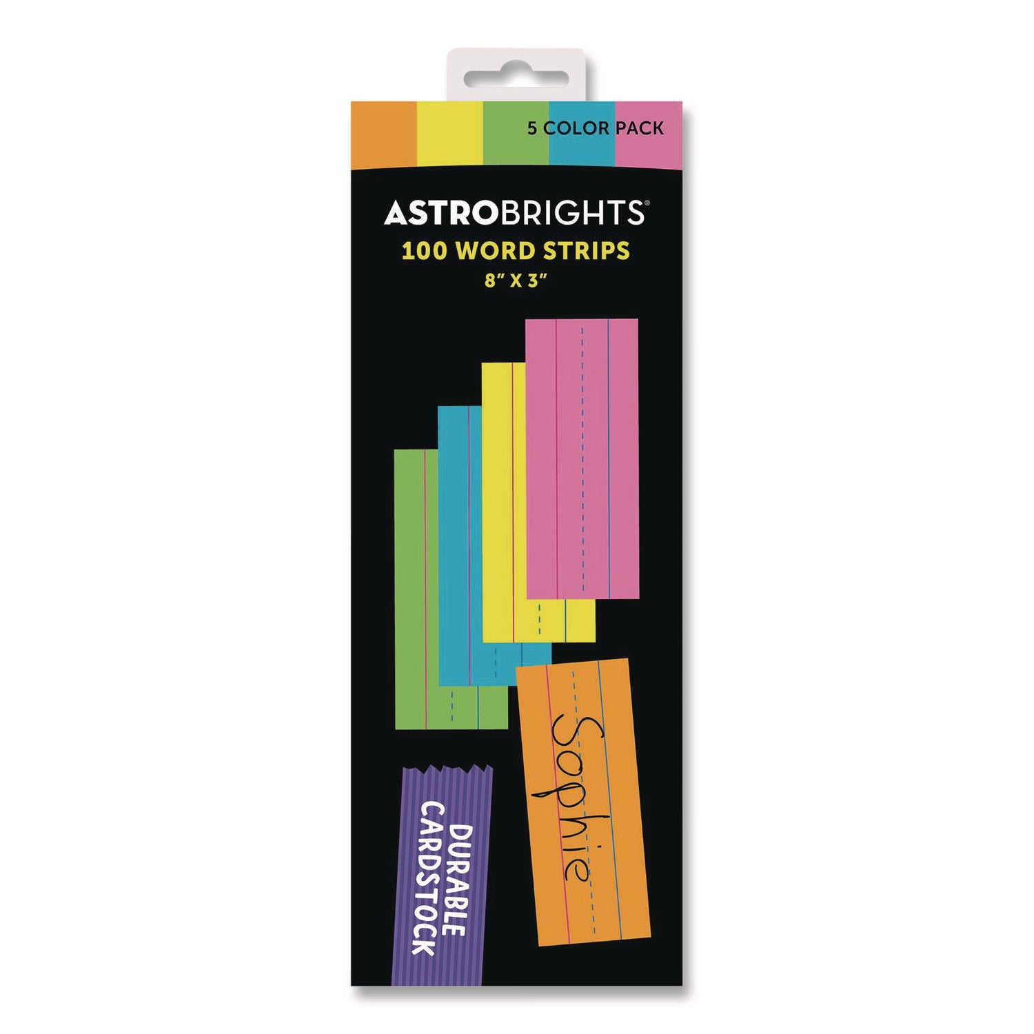 Astrobrights® Word Strips, Small, Assorted Colors, 100/Pack