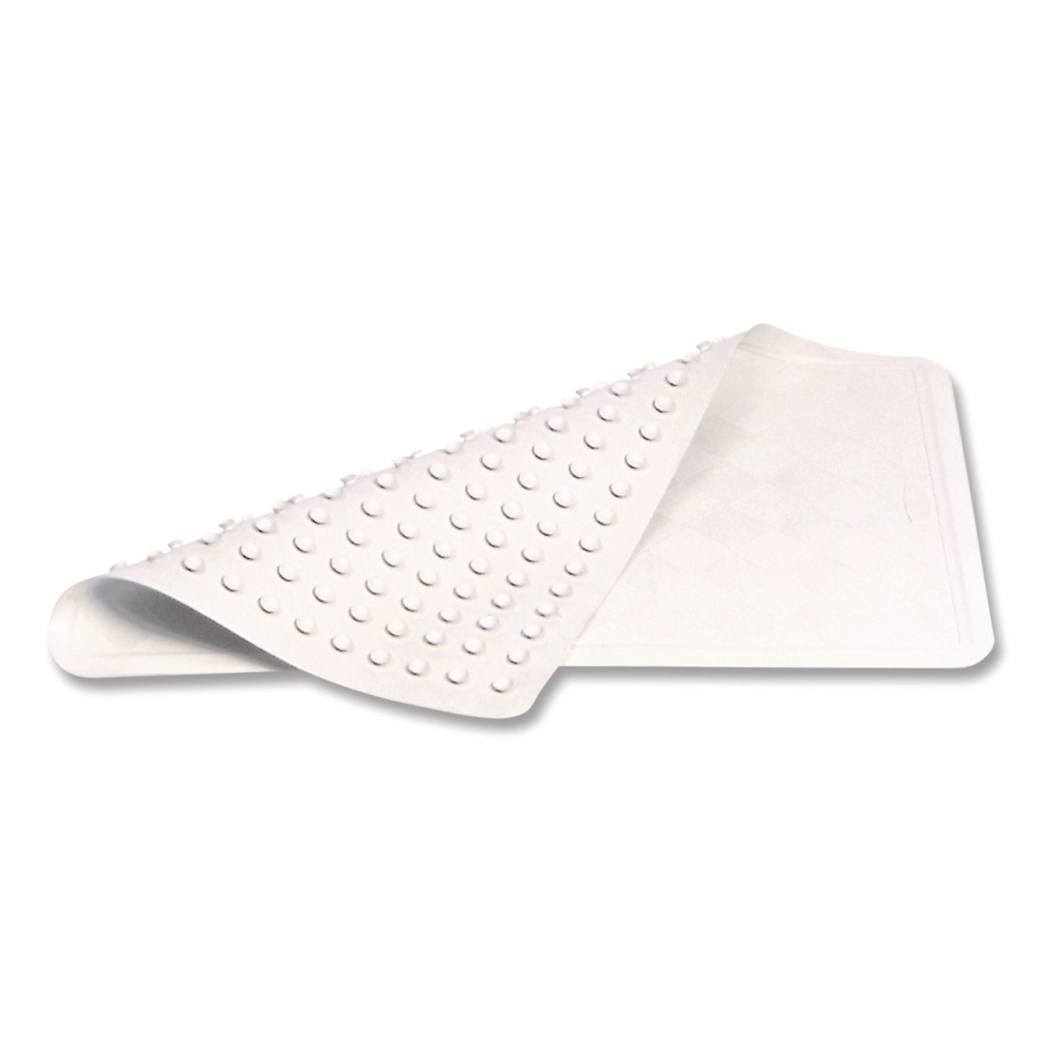 Rubbermaid® Commercial Safti-Grip Latex-Free Vinyl Bath Mat, 14 x 22.5, White, 4/Carton