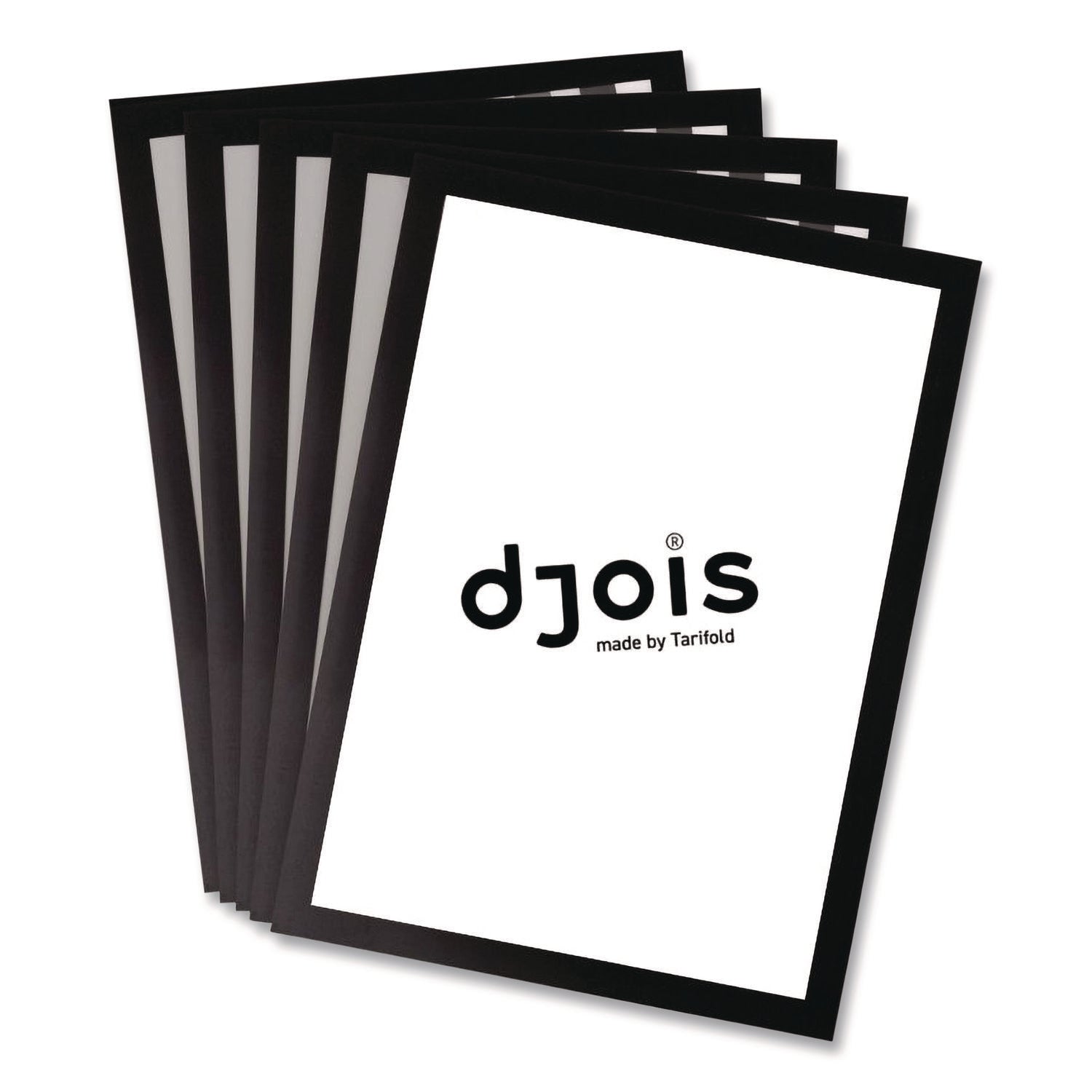 djois® by Tarifold SOLO Magnetic Frame, 8.5 x 11 Insert, Black Frame, 5/Pack