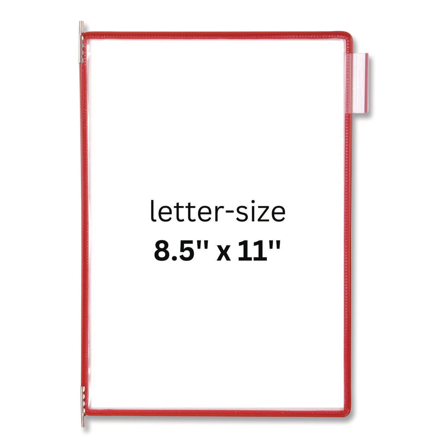 djois® by Tarifold Pivoting Pockets, 1 Section, Red, 10/Pack