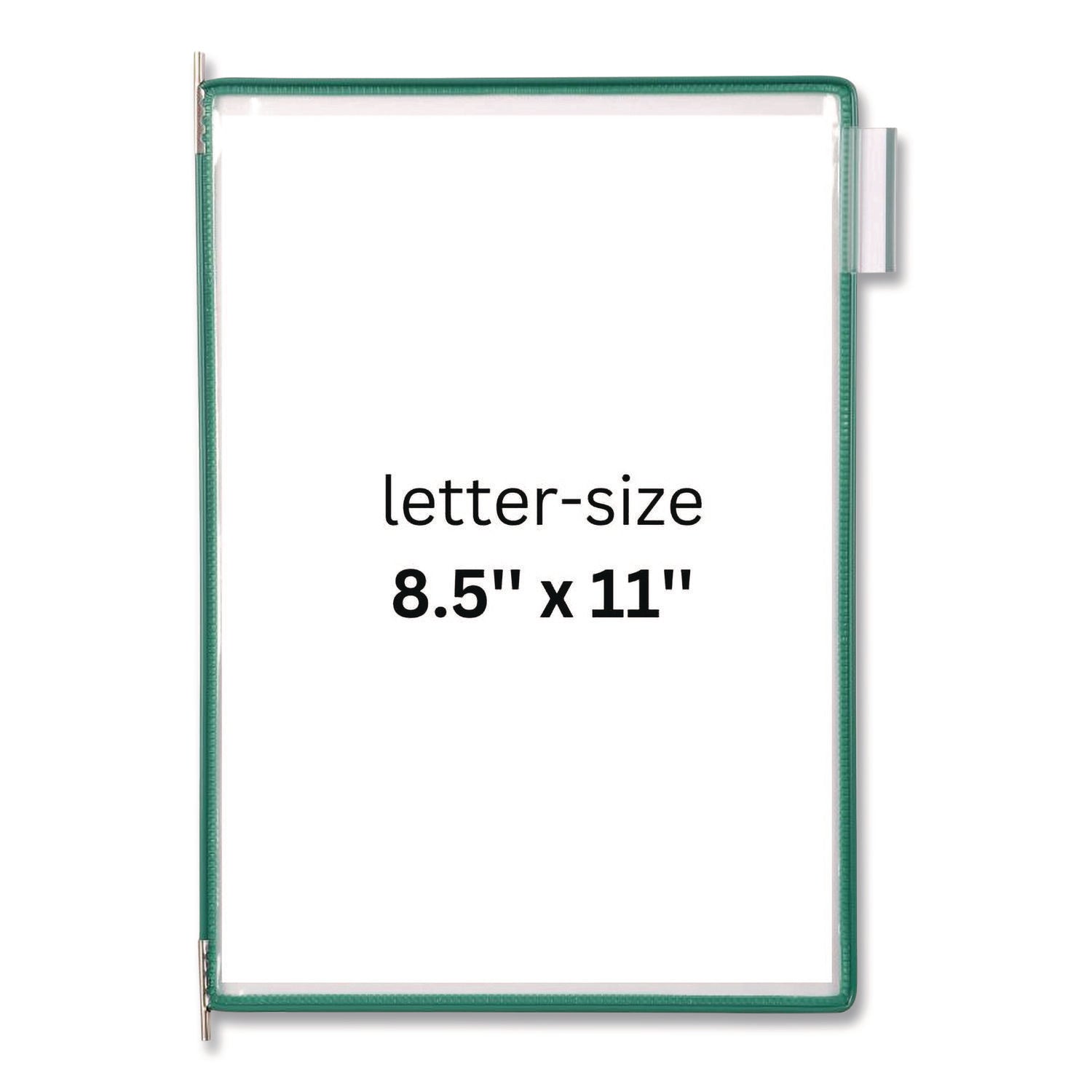 djois® by Tarifold Pivoting Pockets, 1 Section, Green, 10/Pack