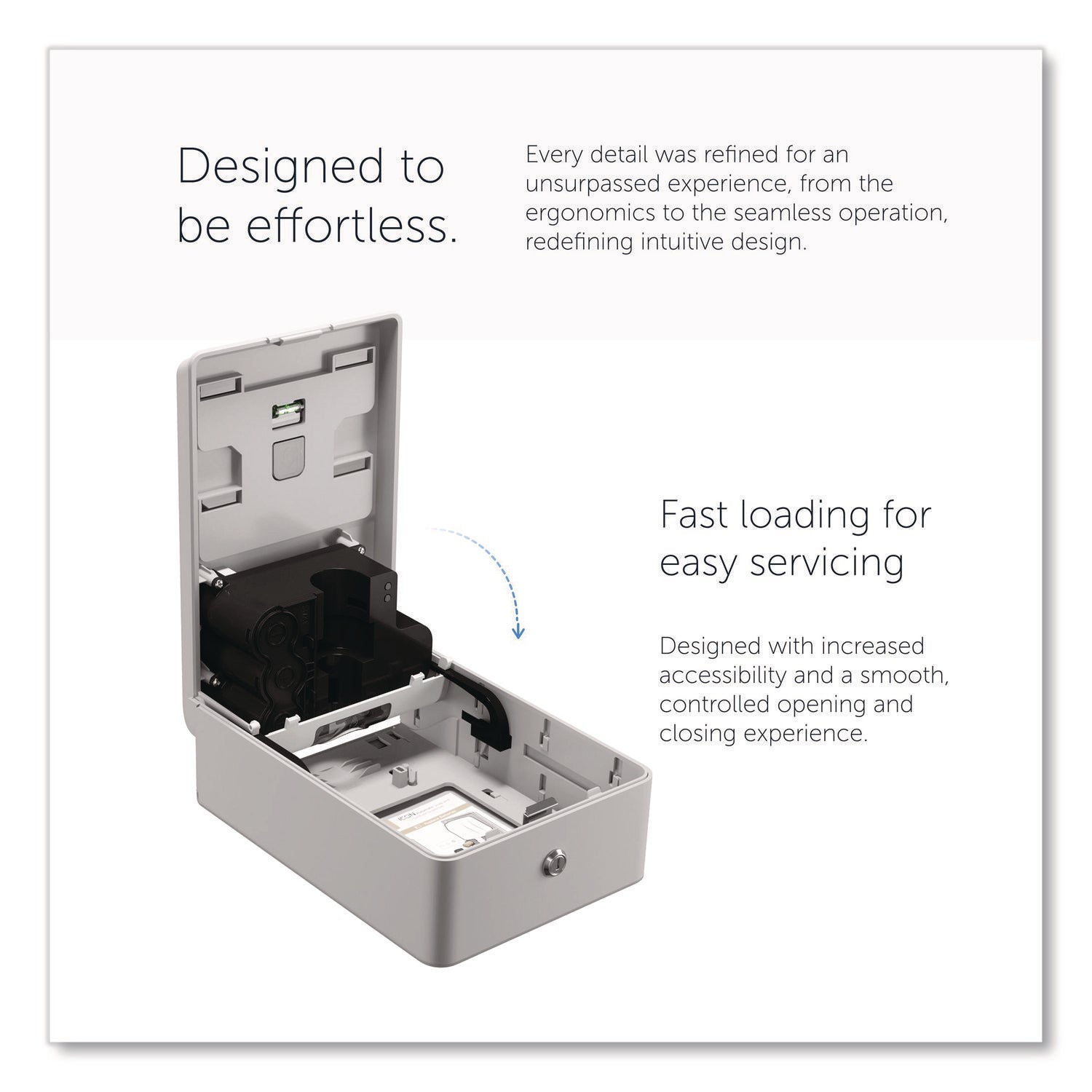 Kimberly-Clark Professional* ICON Automatic Soap and Sanitizer Dispenser, No Faceplate/Case, 1.2 L, 7.5 x, 3.98 x 11.5, Gray
