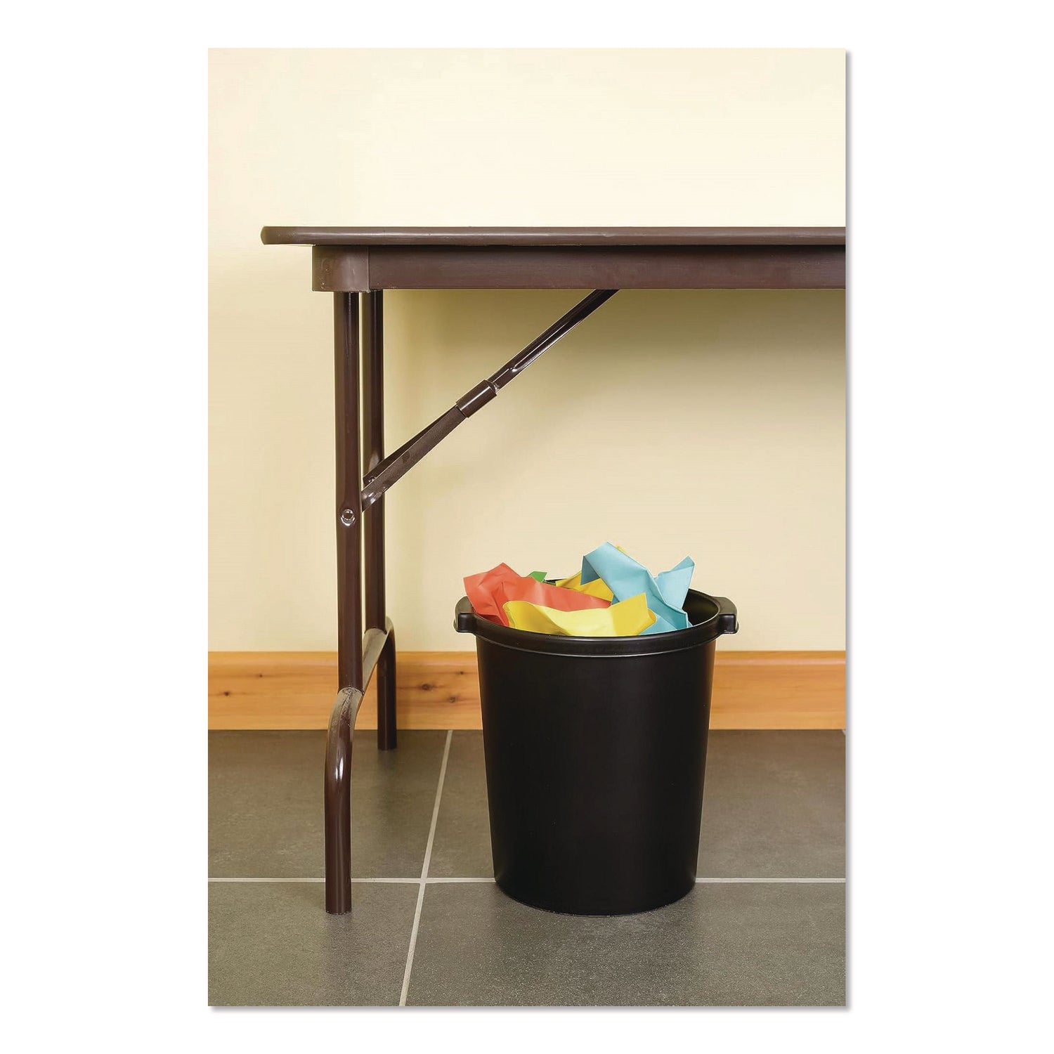 djois® by Tarifold Re-solution Commerical Waste Paper Bin, 4.5 gal, Plastic, Black