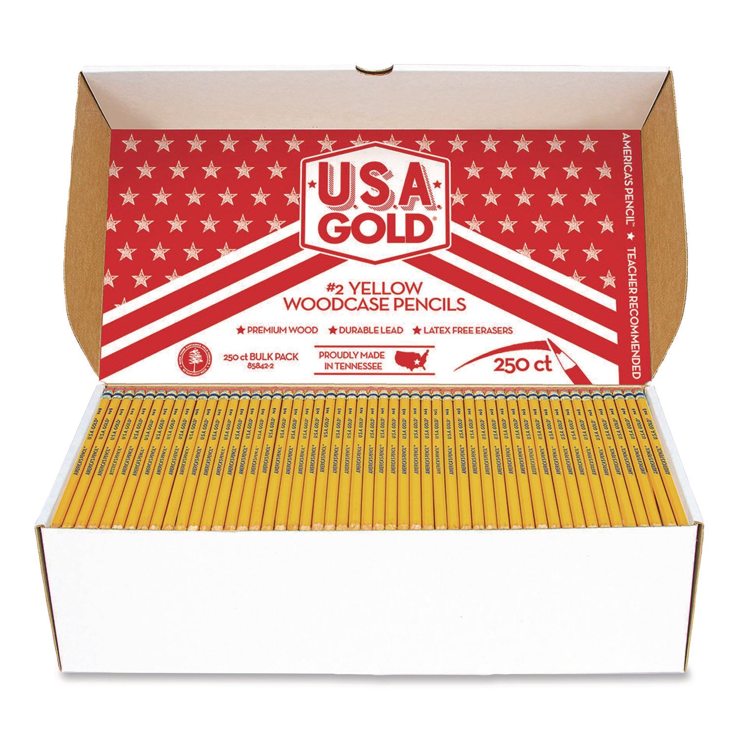 Cra-Z-Art® School Pencils, HB #2, Black Lead, Yellow Barrel, 250/Box