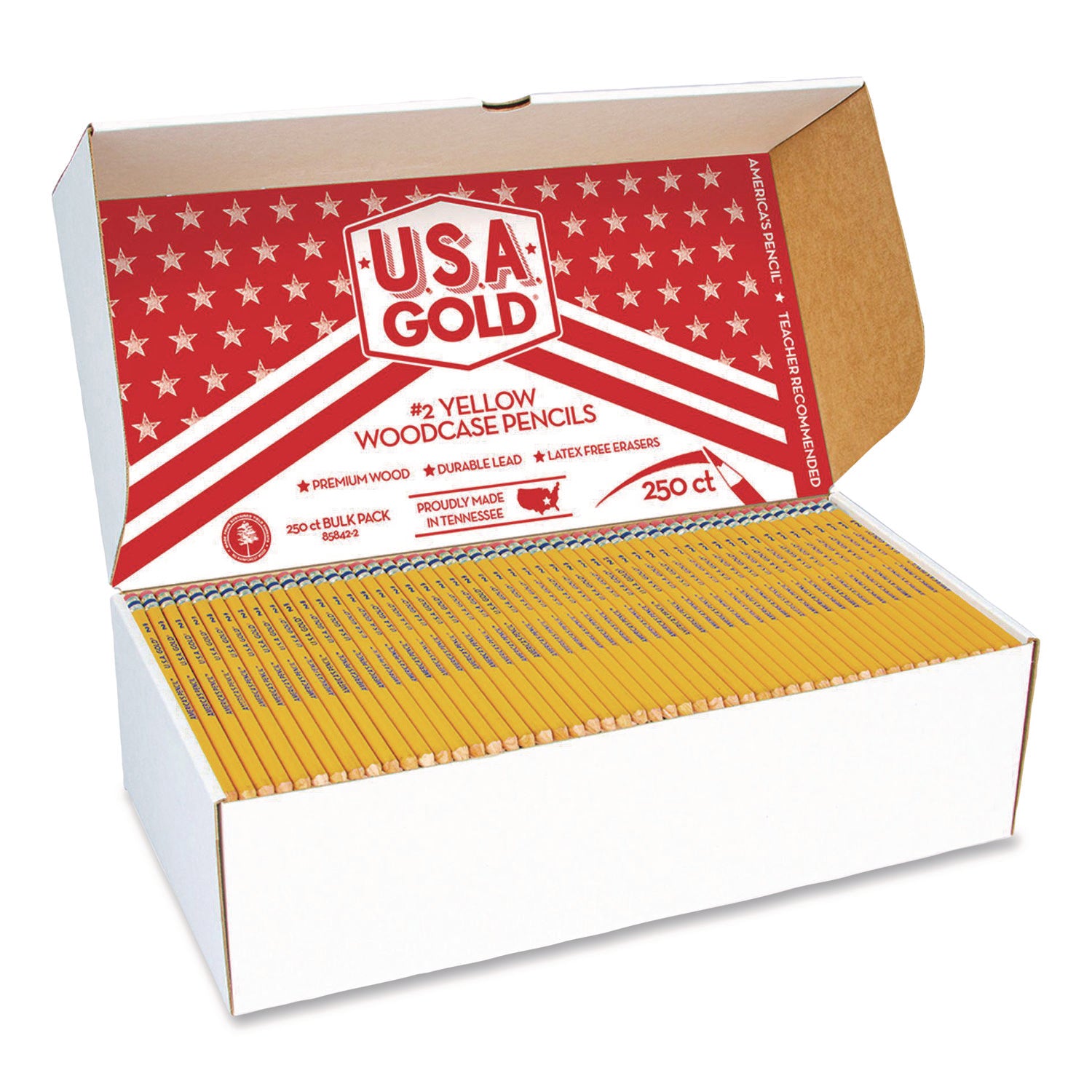 Cra-Z-Art® School Pencils, HB #2, Black Lead, Yellow Barrel, 250/Box