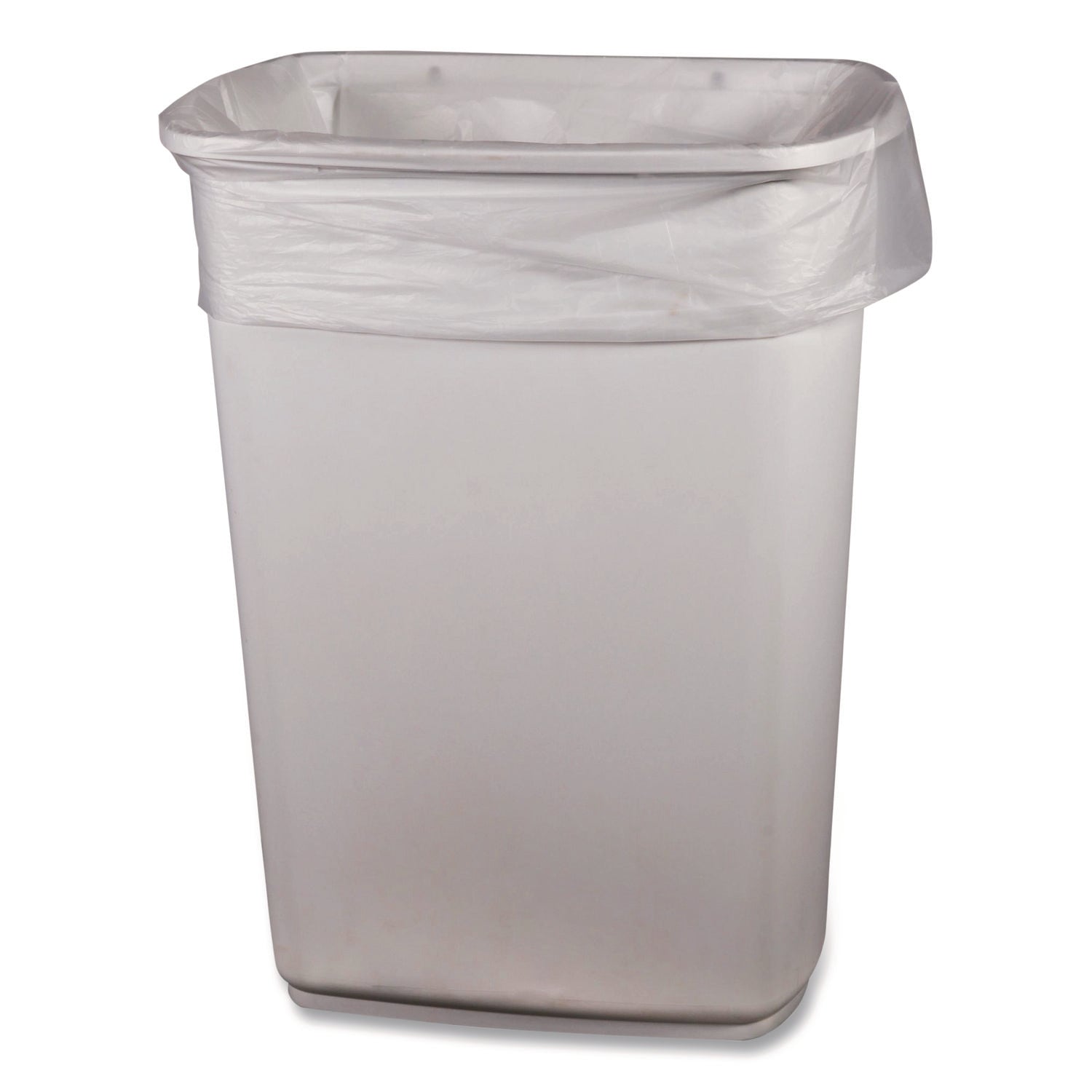 Heritage High-Density Waste Can Liners, 33 gal, 11 mic, 33 x 40, Natural, Roll, 25 Bags/Roll, 20 Rolls/Carton