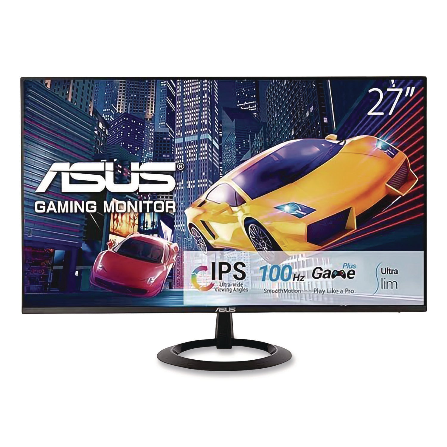 ASUS VZ27EHF LCD Gaming Monitor, 27" Widescreen, IPS Panel, 1920 Pixels x 1080 Pixels