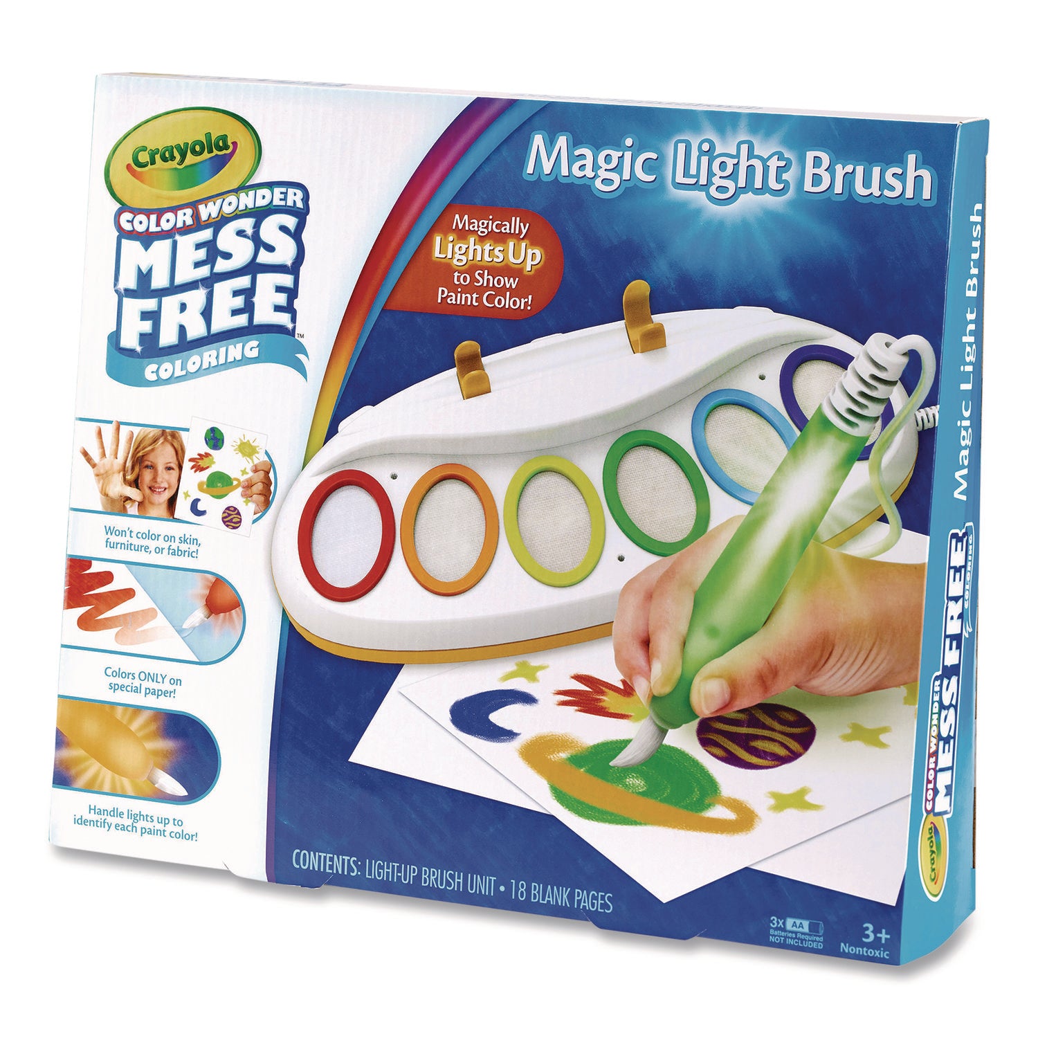Crayola® Color Wonder Magic Light Brush with (6) Color Wonder Paints and (18) Blank Color Wonder Paper Sheets