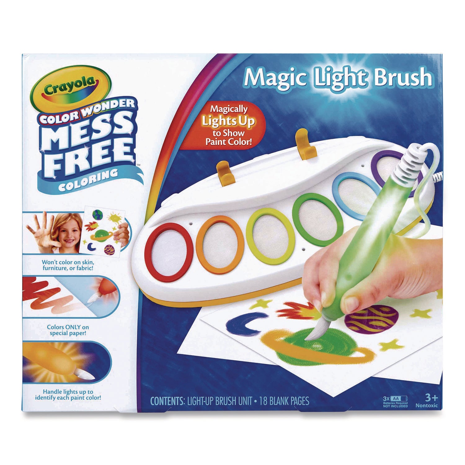 Crayola® Color Wonder Magic Light Brush with (6) Color Wonder Paints and (18) Blank Color Wonder Paper Sheets