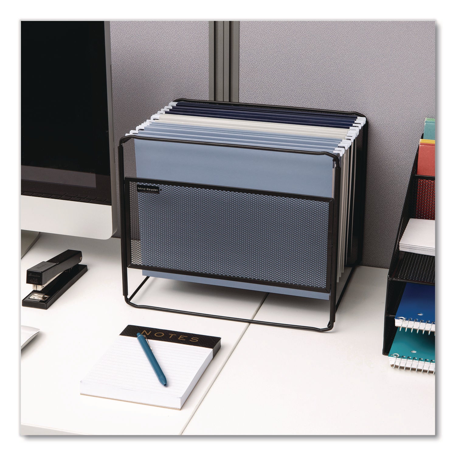 Mind Reader Hanging File Folder Organizer, Letter Size, 13" Long, Black