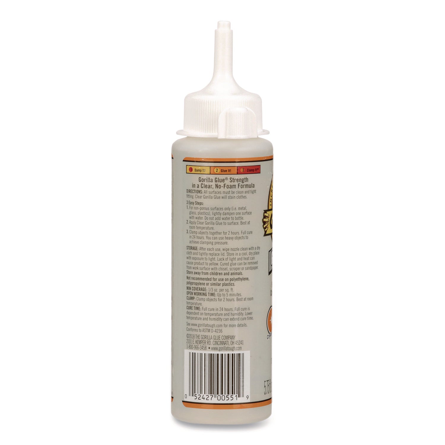 Gorilla® Clear Gorilla Glue, 5.75 oz, Dries Clear