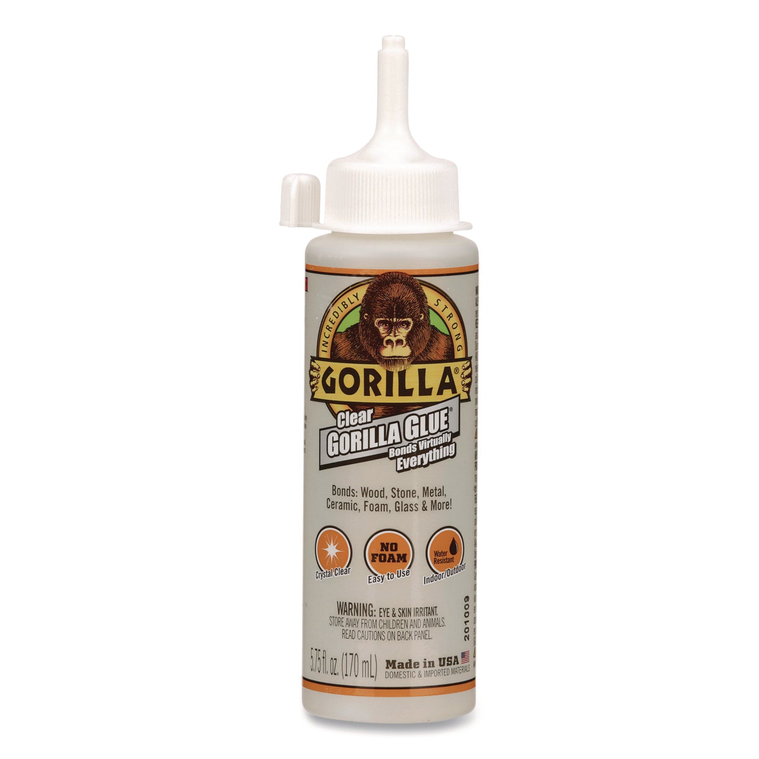 Gorilla® Clear Gorilla Glue, 5.75 oz, Dries Clear