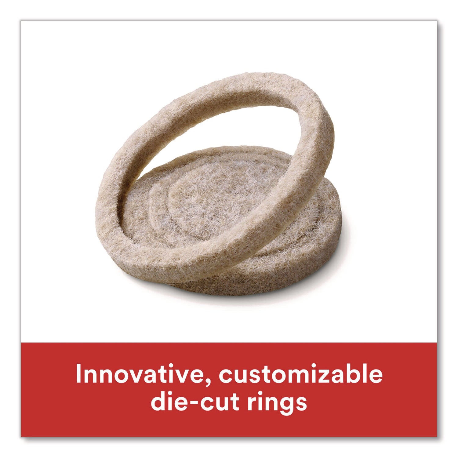 Scotch™ Custom Fit Felt Pads, 1.5" dia, Beige, 30/Pack