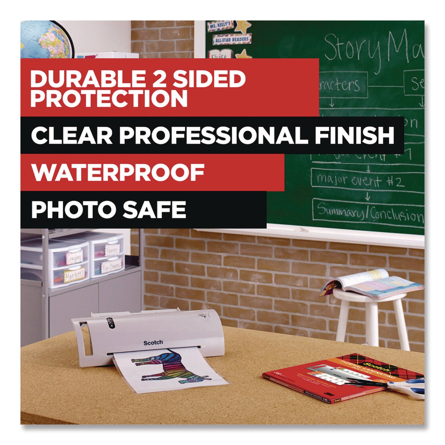 Scotch™ Laminating Pouches, 3 mil, 8.9" x 11.4", Clear, 150/Pack